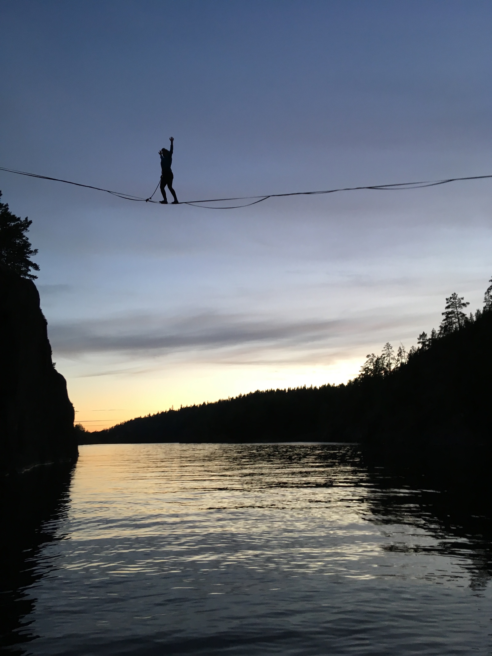 Ladoga. - My, Highline, Sleckline, Ladoga, Catamaran, Longpost, Tourism