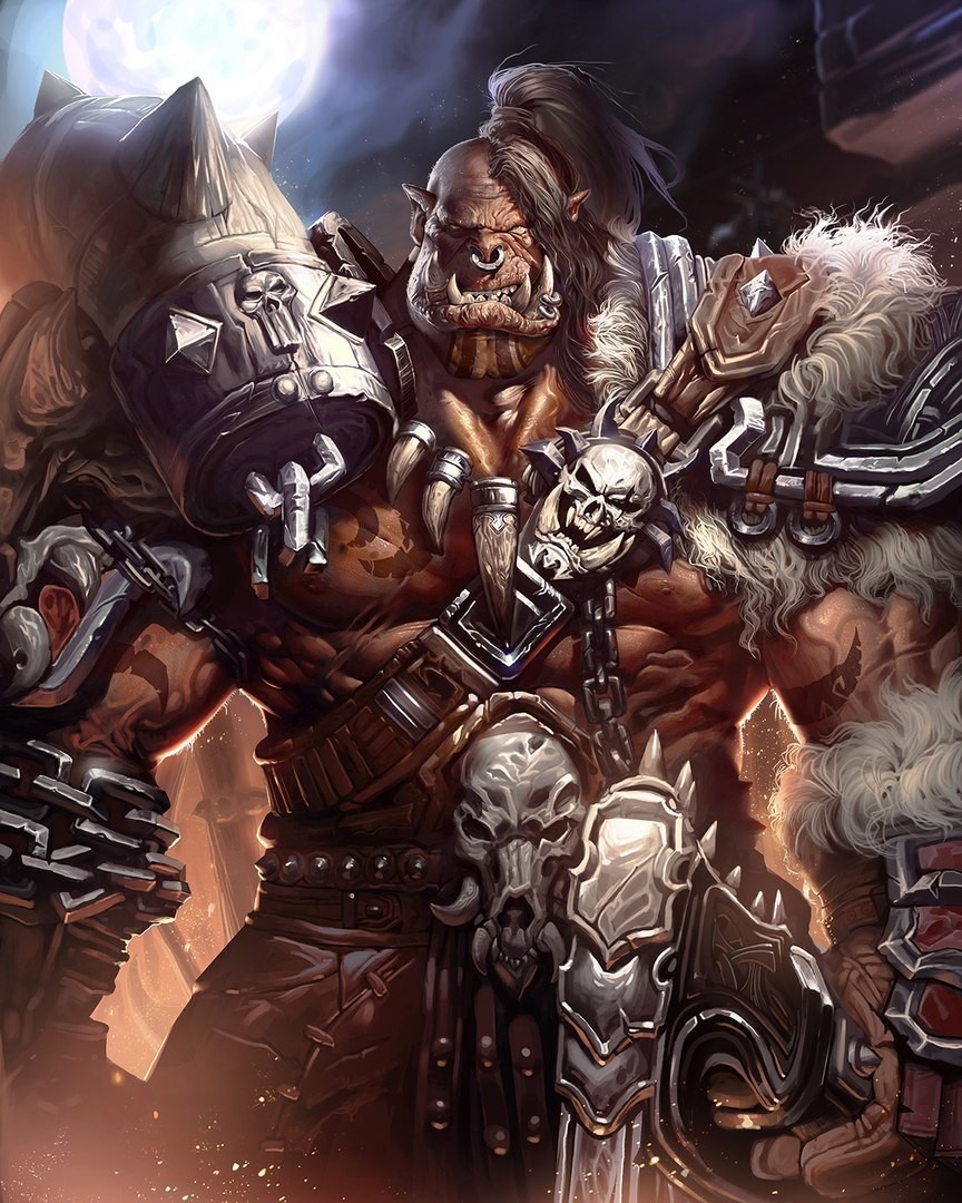 An unusual rendition of Garrosh Hellscream by one of Blizzard's creative accounts! - Warcraft, Wow, Game art, Blizzard