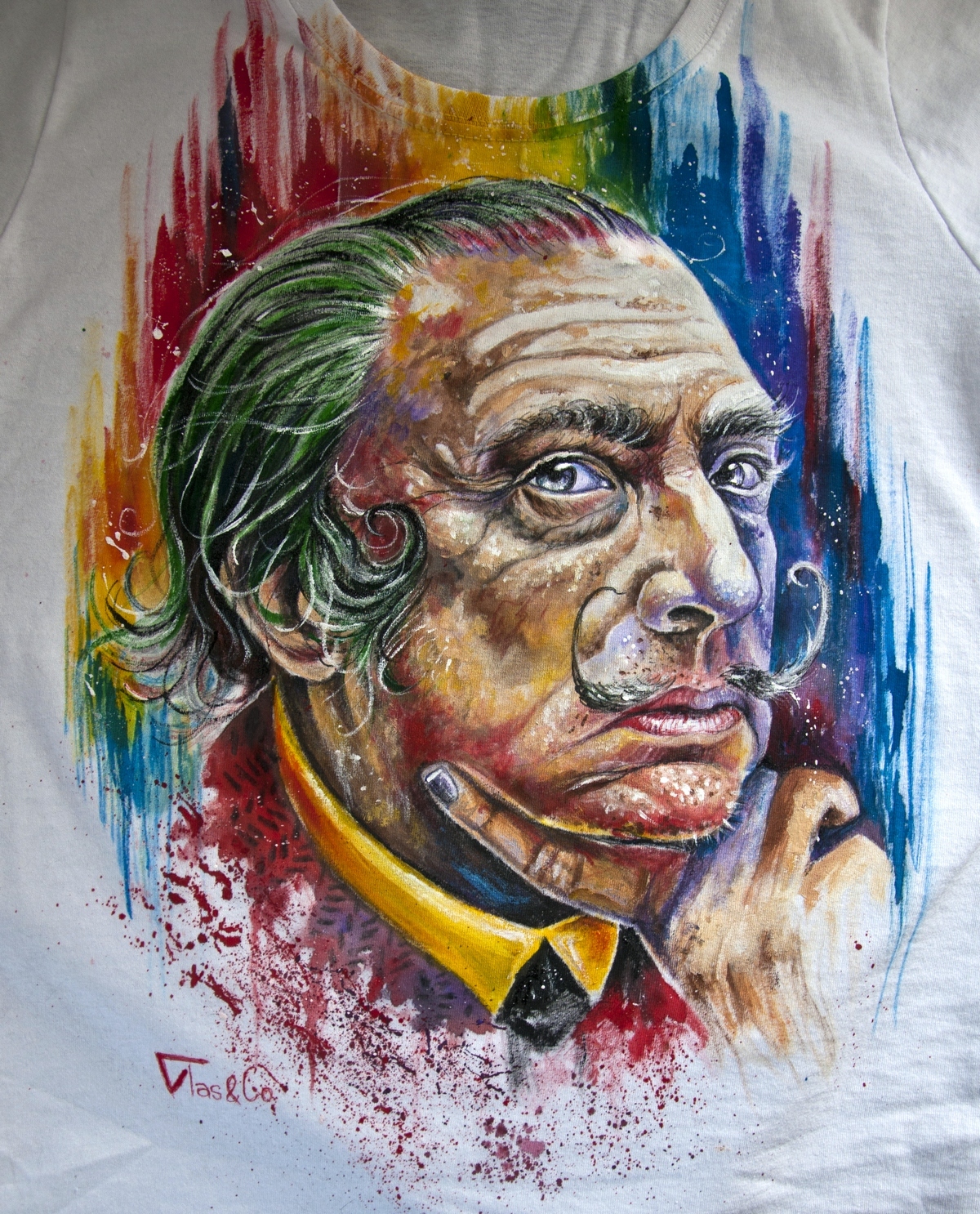 I decided to show you my Dali - My, Painting on fabric, Painting Clothes T-shirt Style, Longpost