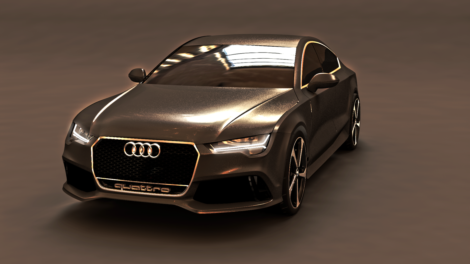 Audi RS7 - My, 3D modeling, Audi, Modo