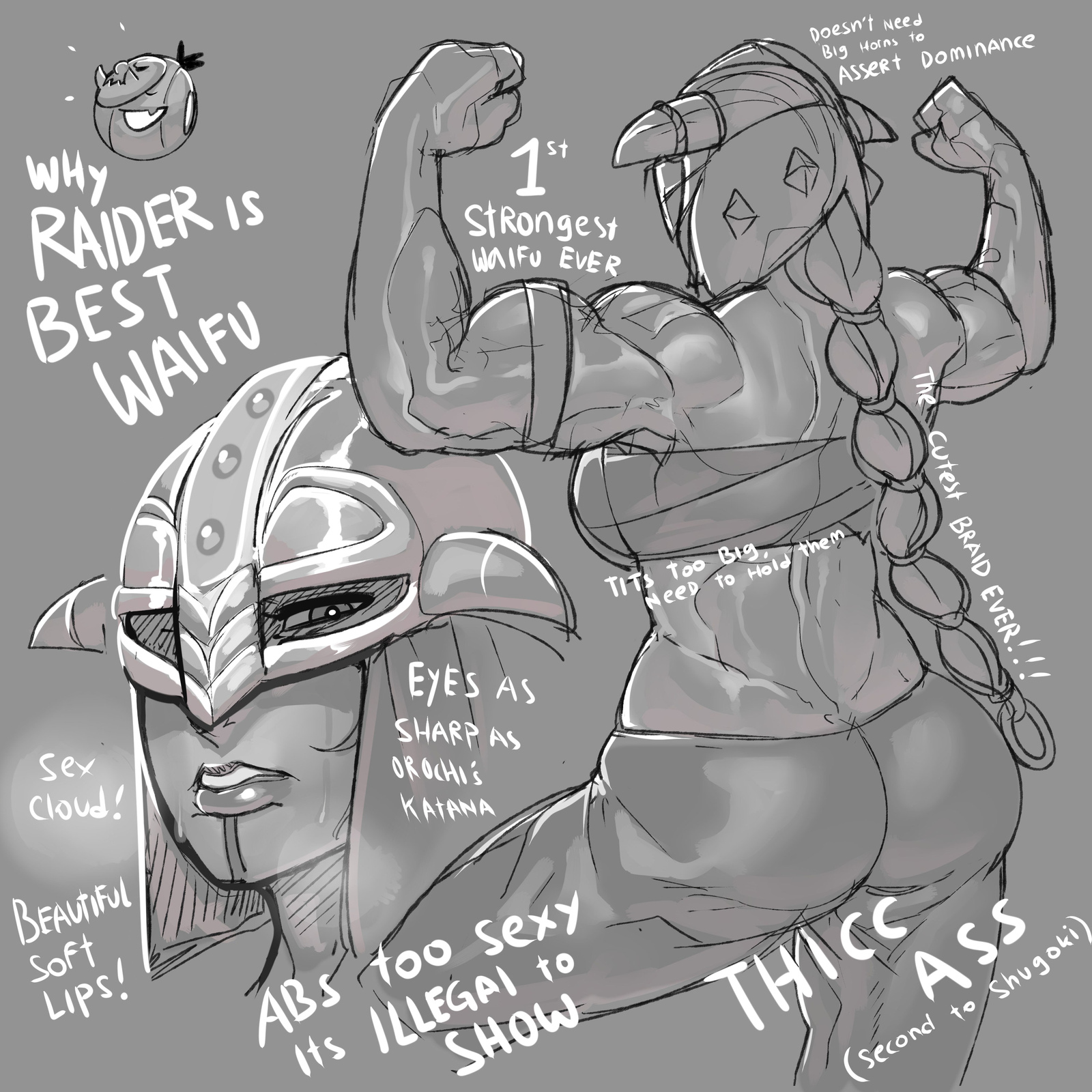 Raider - Krekk0v, Art, Strong girl, For honor, Warrior, Longpost