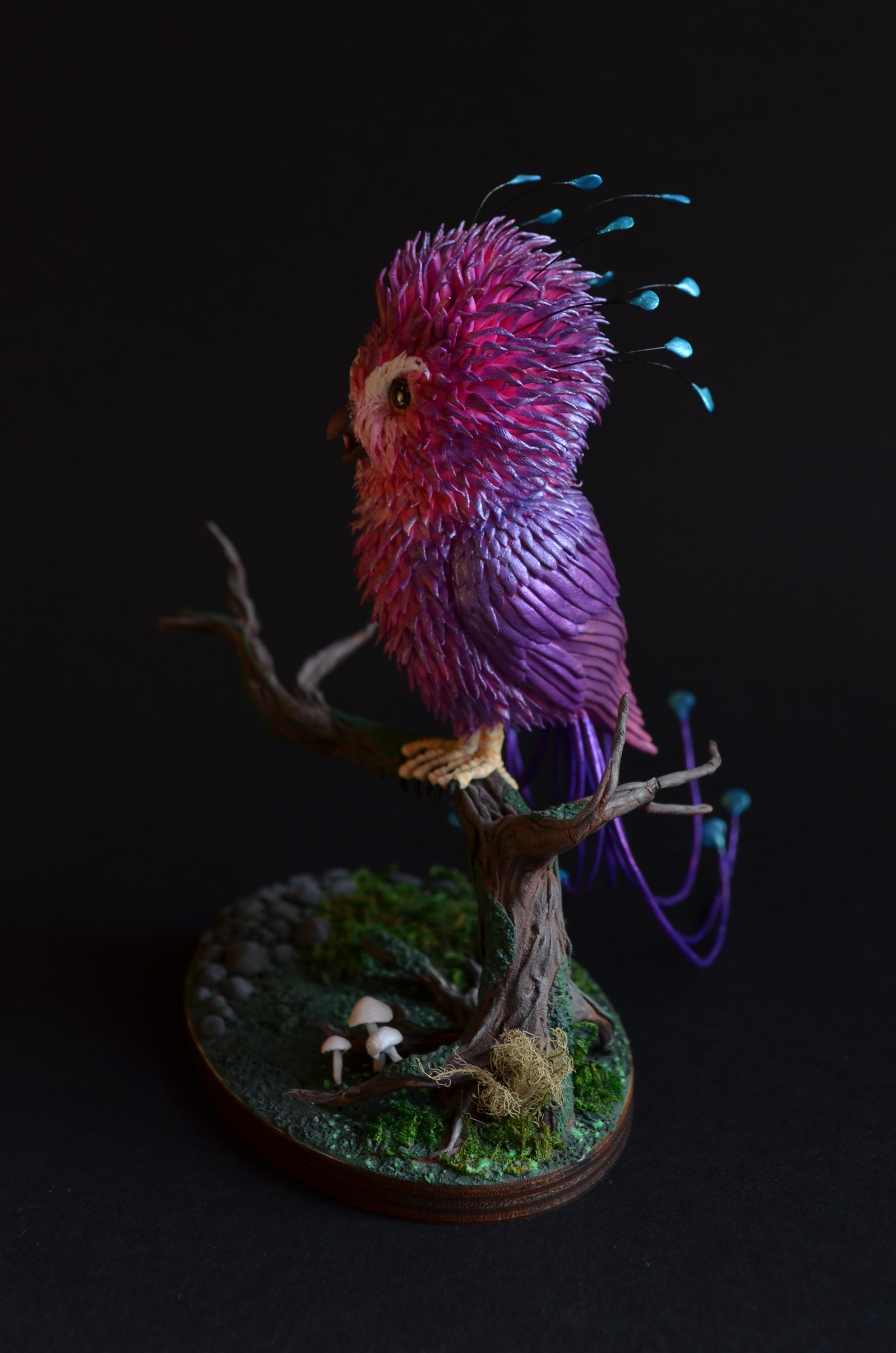 Fwooper figurine from Fantastic Beasts and Where to Find Them - My, Handmade, , Sculpture, Лепка, Longpost