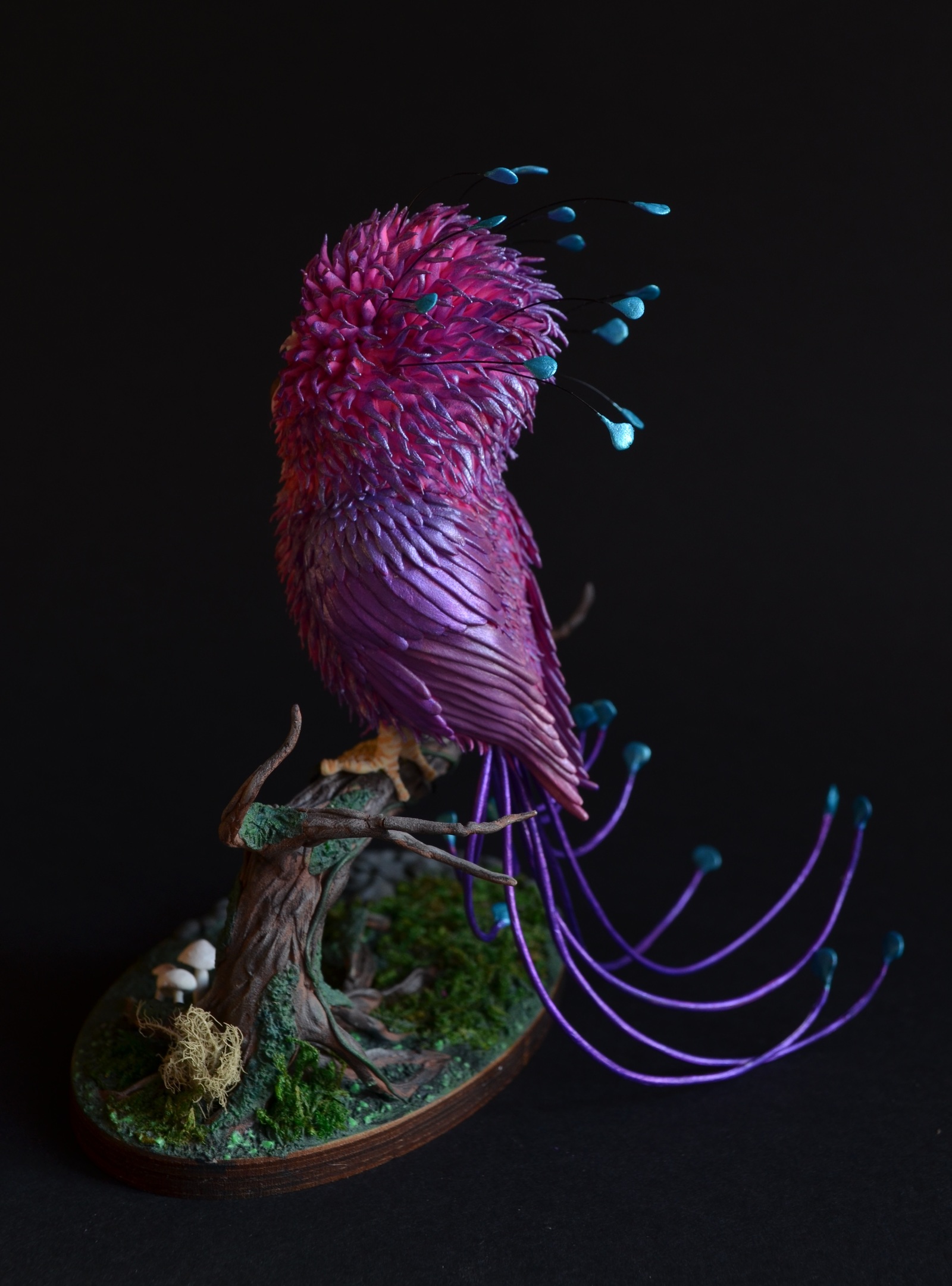 Fwooper figurine from Fantastic Beasts and Where to Find Them - My, Handmade, , Sculpture, Лепка, Longpost