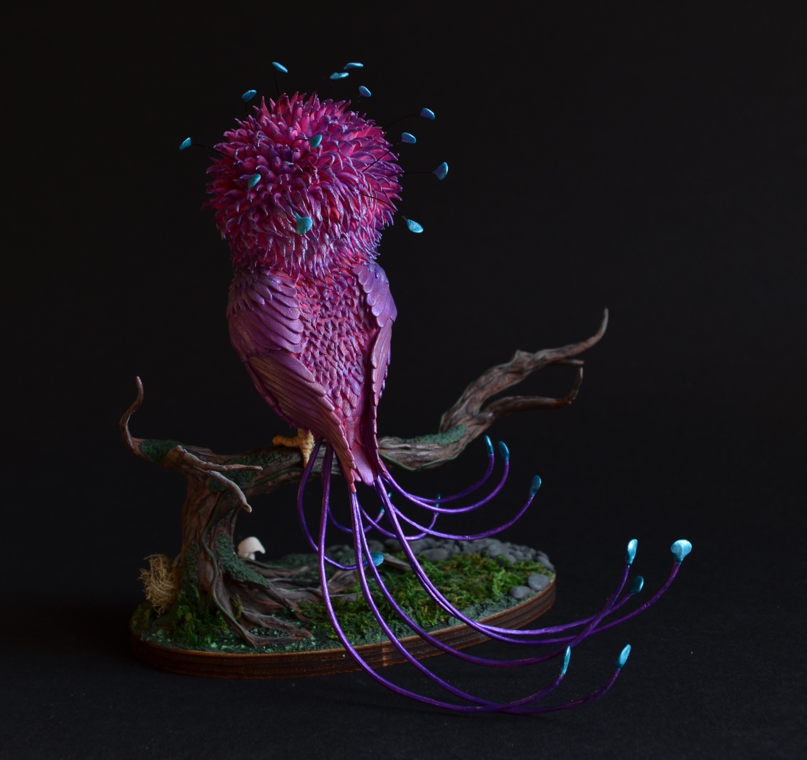 Fwooper figurine from Fantastic Beasts and Where to Find Them - My, Handmade, , Sculpture, Лепка, Longpost