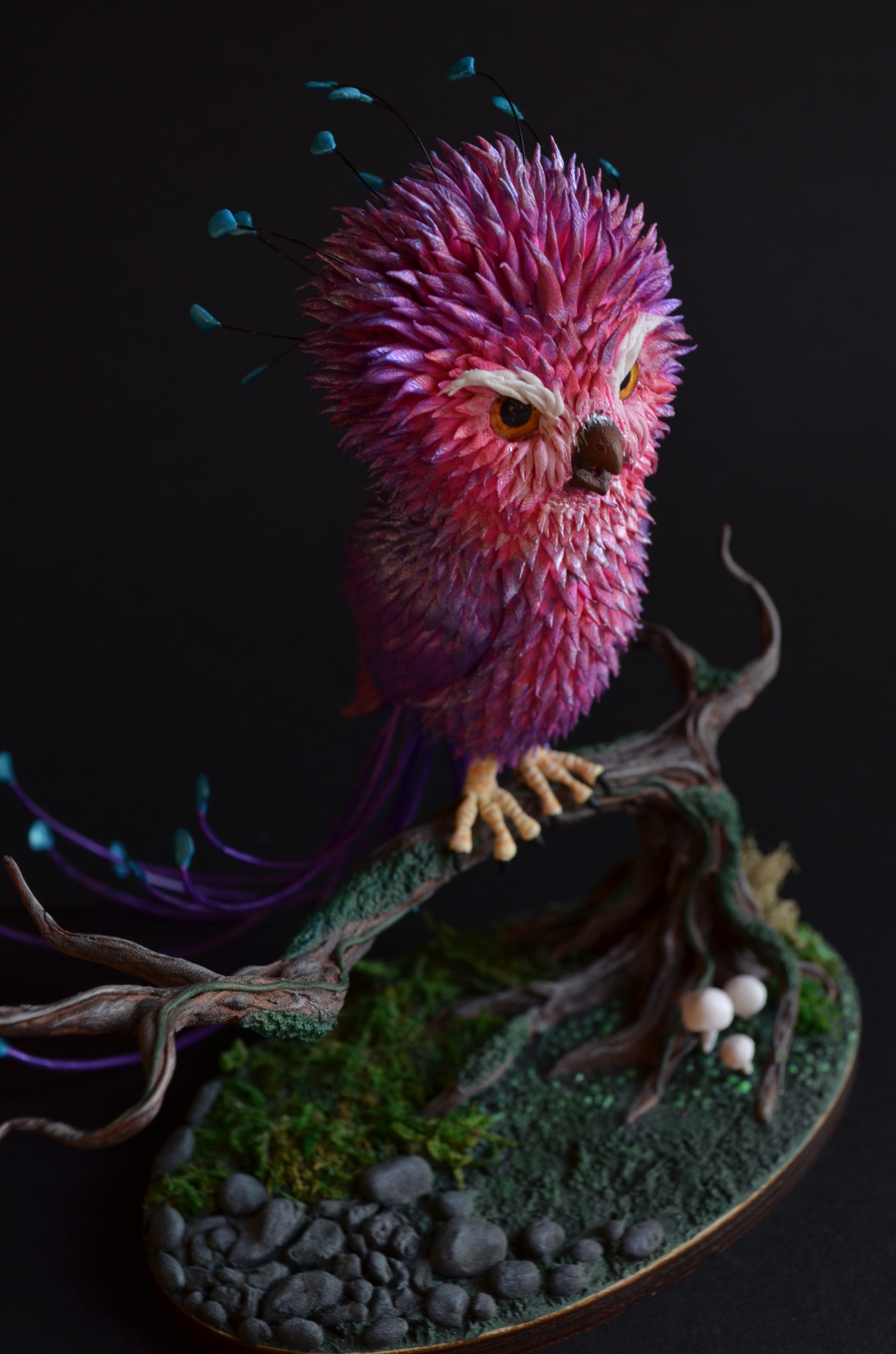 Fwooper figurine from Fantastic Beasts and Where to Find Them - My, Handmade, , Sculpture, Лепка, Longpost