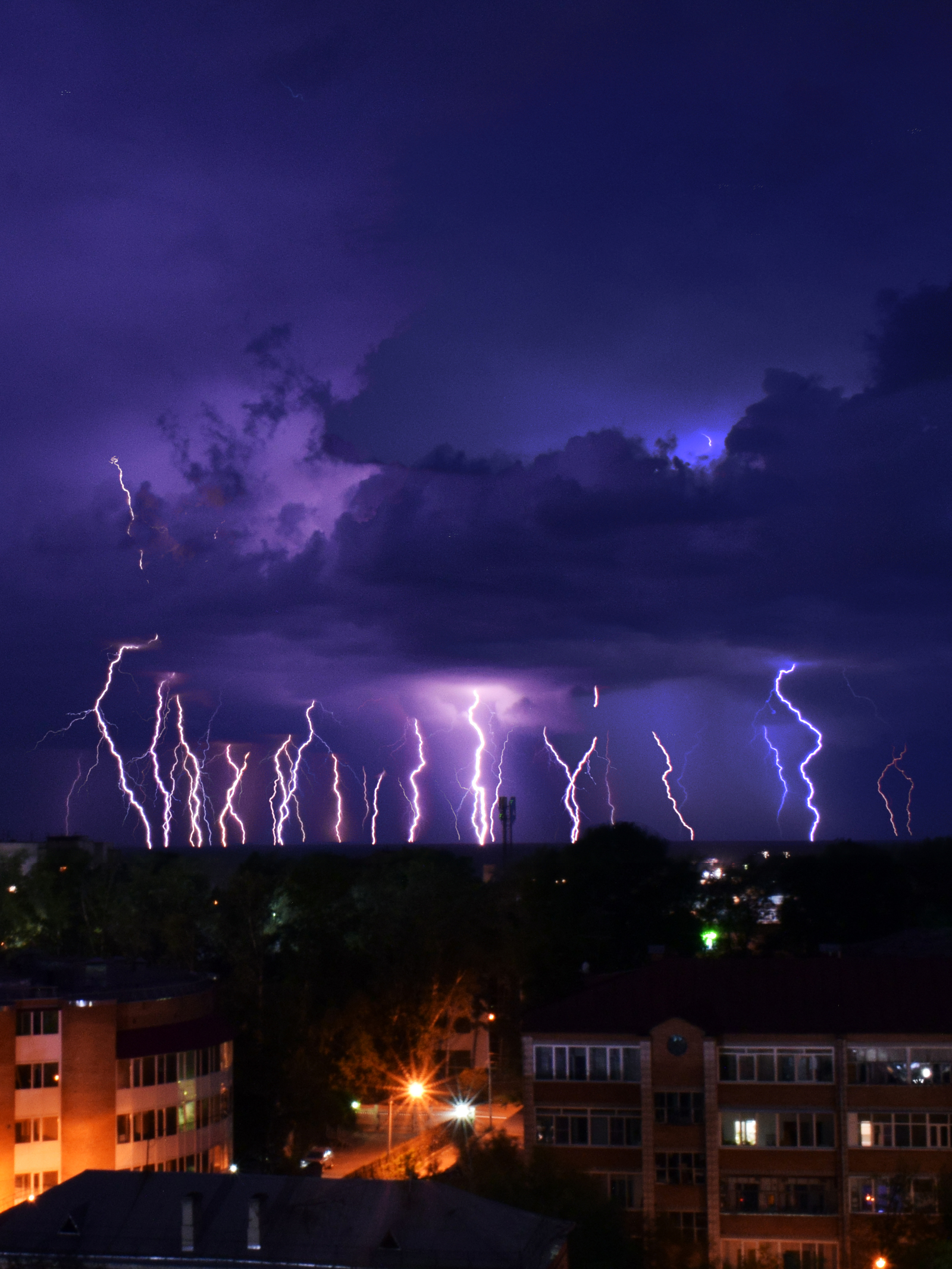 Thunderstorms in Tomsk this week - My, Tomsk, Lightning, Thunderstorm, Night, The photo, Longpost