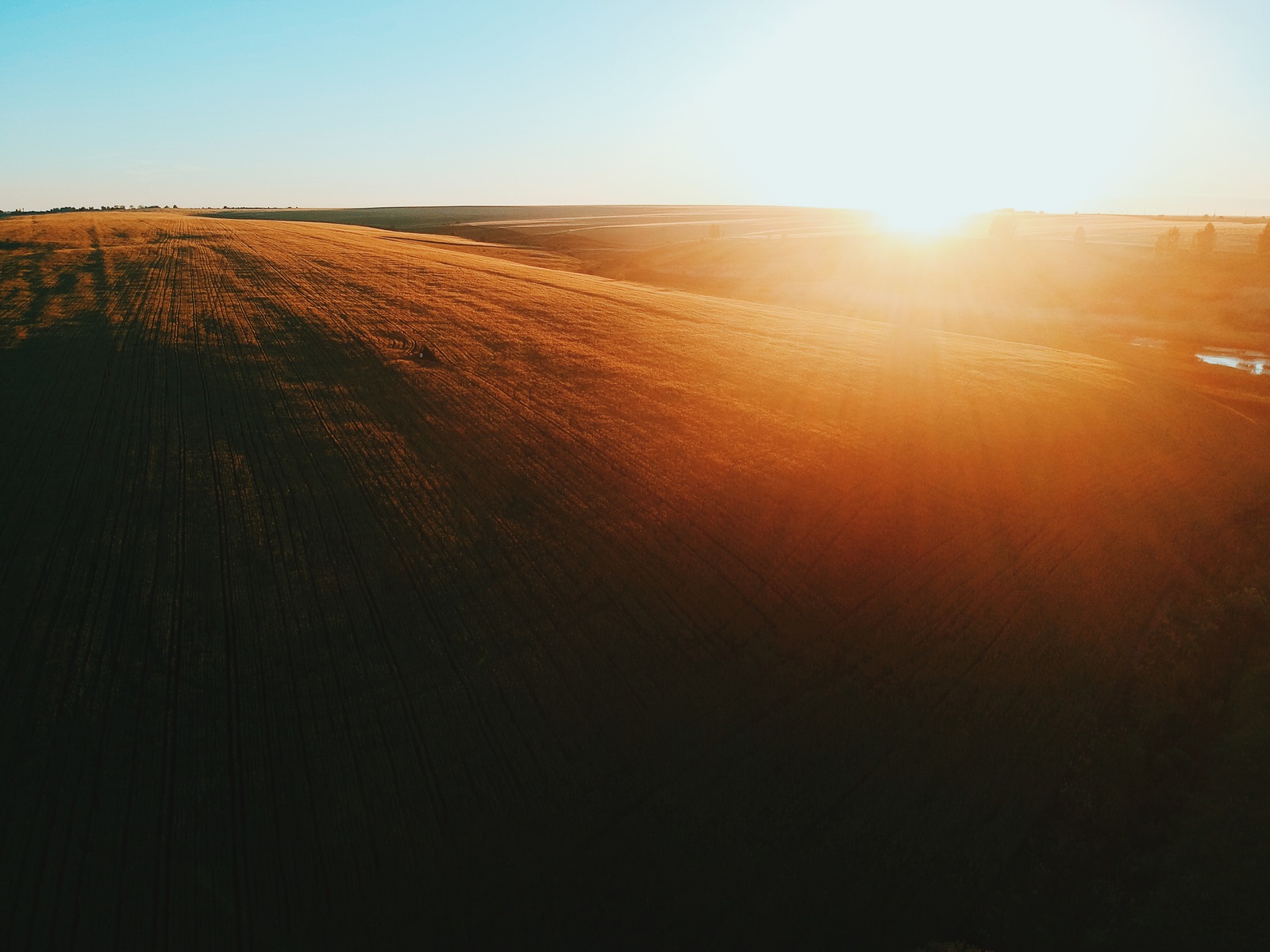 Mother Russia is wide! - My, DJI Spark, Sunset