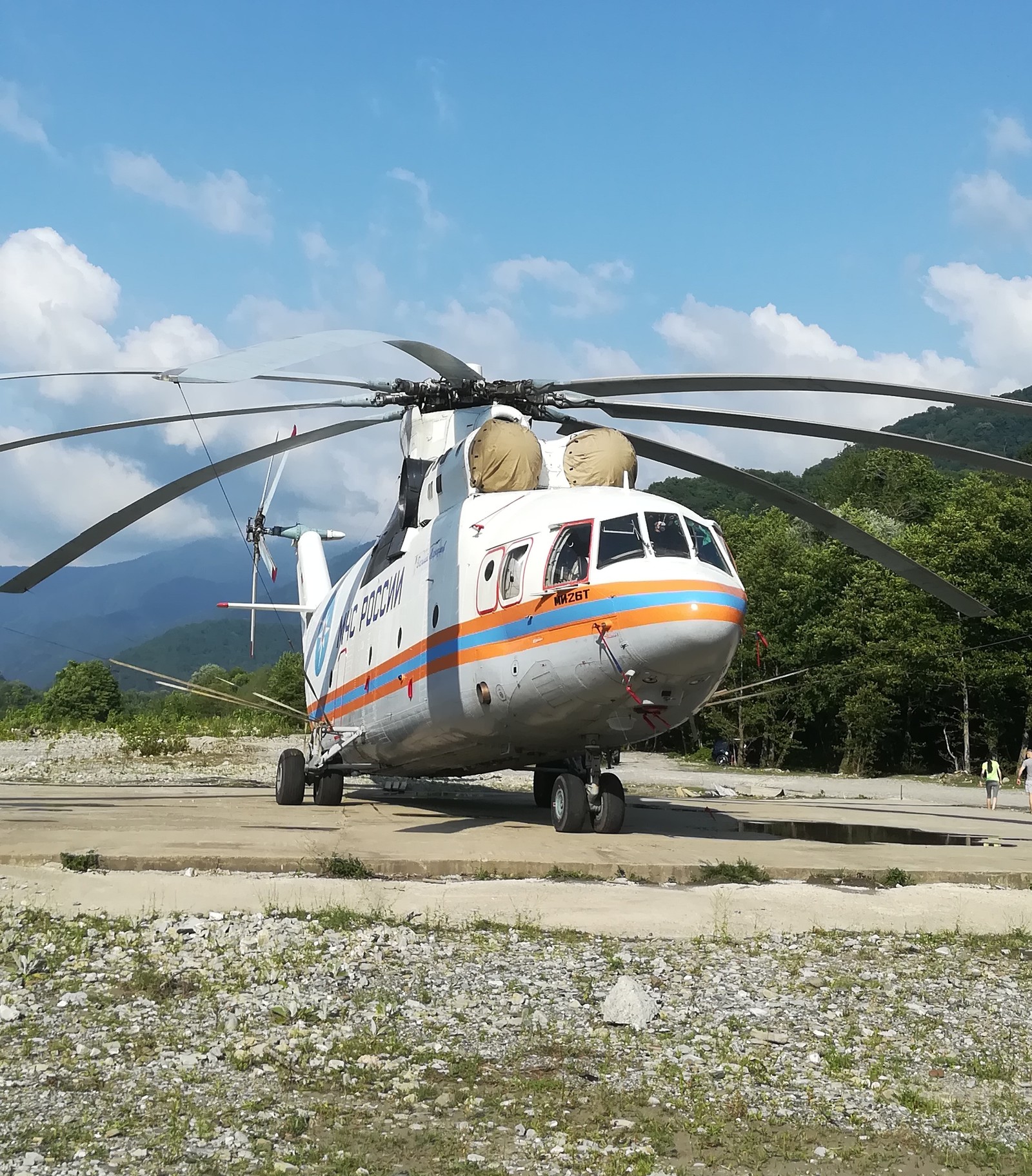 Helicopter Mi-26T RF-32821Vasily Merkulov - My, Ministry of Emergency Situations, Mi-26T, Solokh-Aul, Longpost