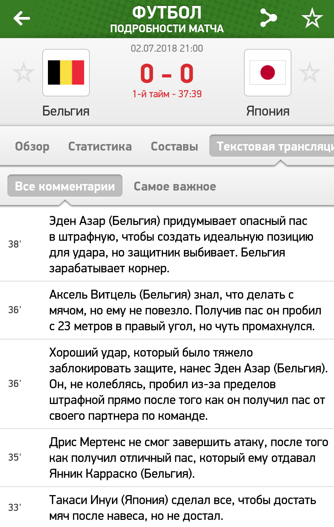 Текстовая трансляция бельгия япония - Моё, Футбол, Чемпионат мира по футболу 2018, Важно, Длиннопост
