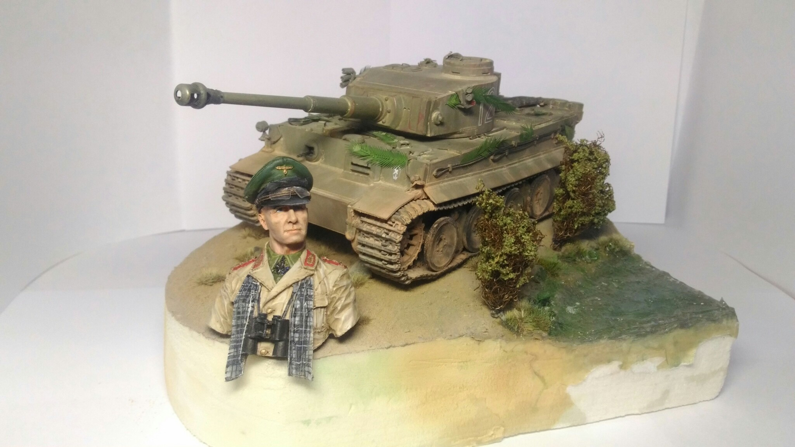 PzKpfw VI - My, Stand modeling, Tanks, BTT, 1:35, Miniature, Vignette, Erwin Rommel, Tiger, Longpost