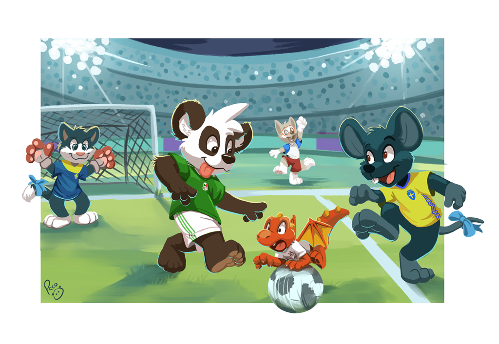 World Cup 2018: Group F - , Furry, Art, 2018 FIFA World Cup, Zabivaka, Football, Sport, Games