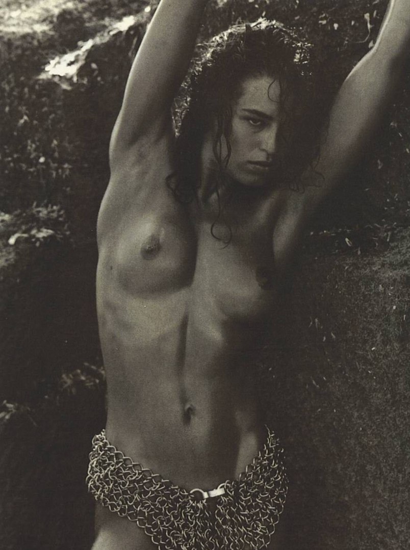 Connie Nielsen - NSFW, Connie Nielsen, Black and white photo, Longpost