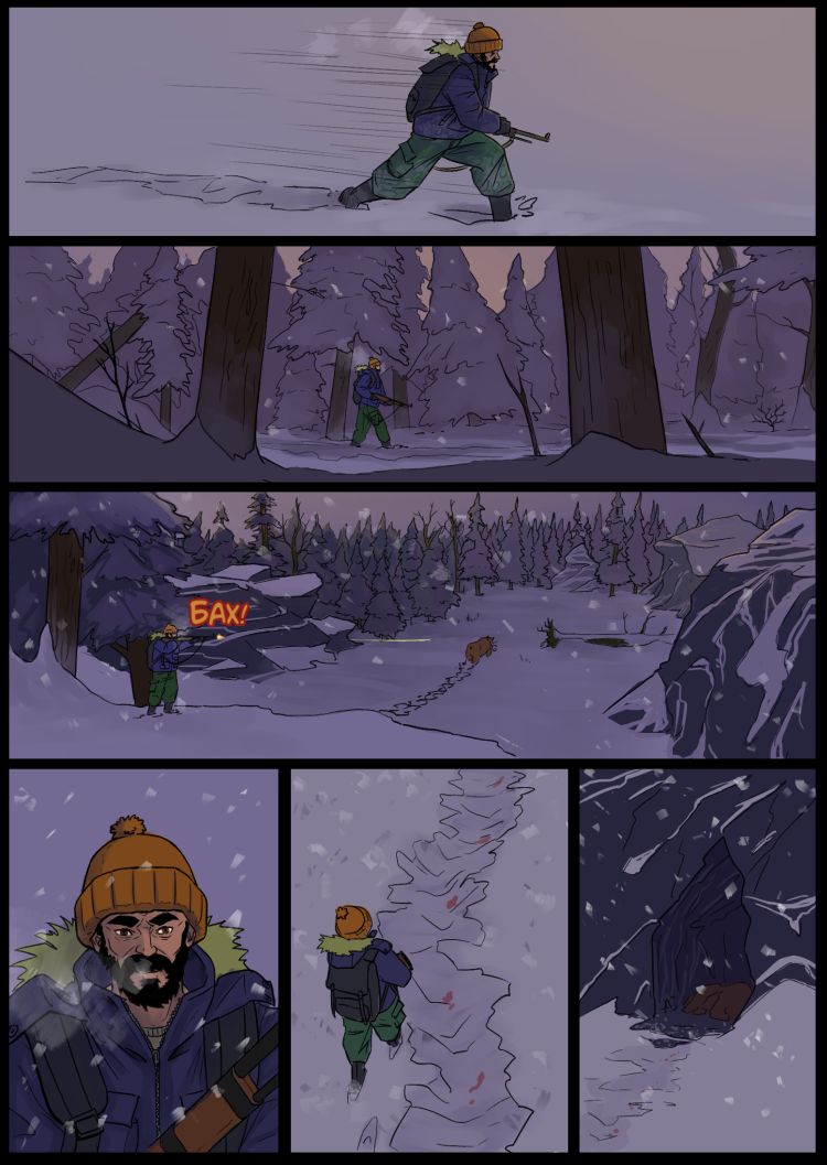 The Long Winter: Black's Story Chapter 2 (Part 2) - My, Comics, Longpost, , , Winter, Post apocalypse