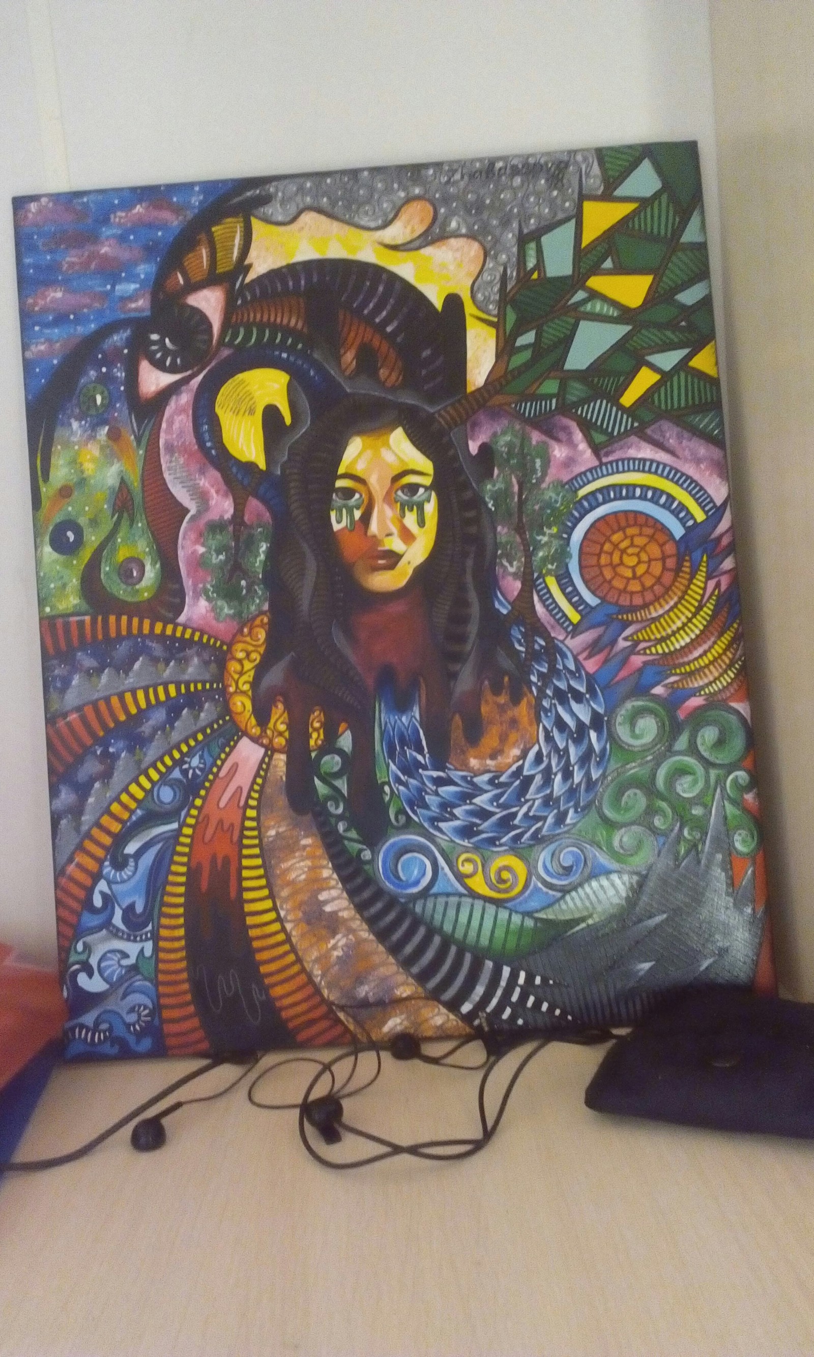 My girlfriend draws - My, Drawing, Art, Surrealism, Abstractionism