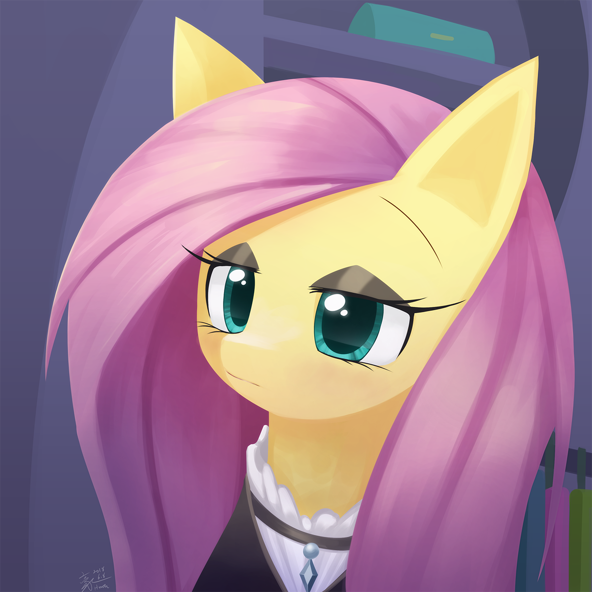 Fluttergoth - My Little Pony, PonyArt, Fluttershy, Howxu, MLP Season 8