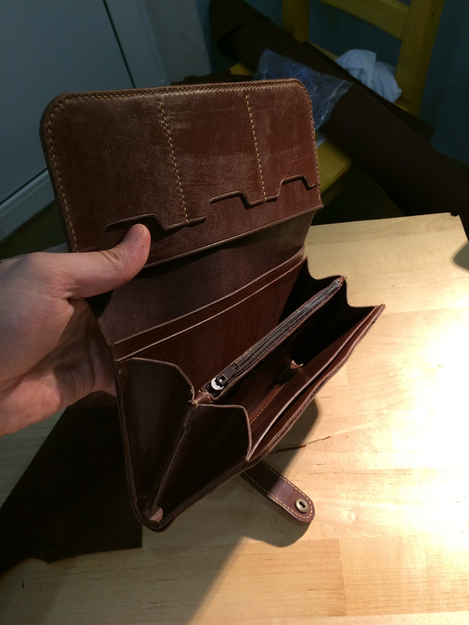 My leather hobby - My, Natural leather, Longpost, A selection, Wallet, My