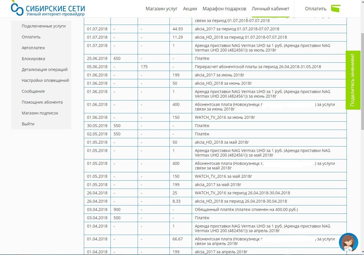 Additional services now from Siberian networks - My, Siberian Networks, Deception, Internet, Longpost