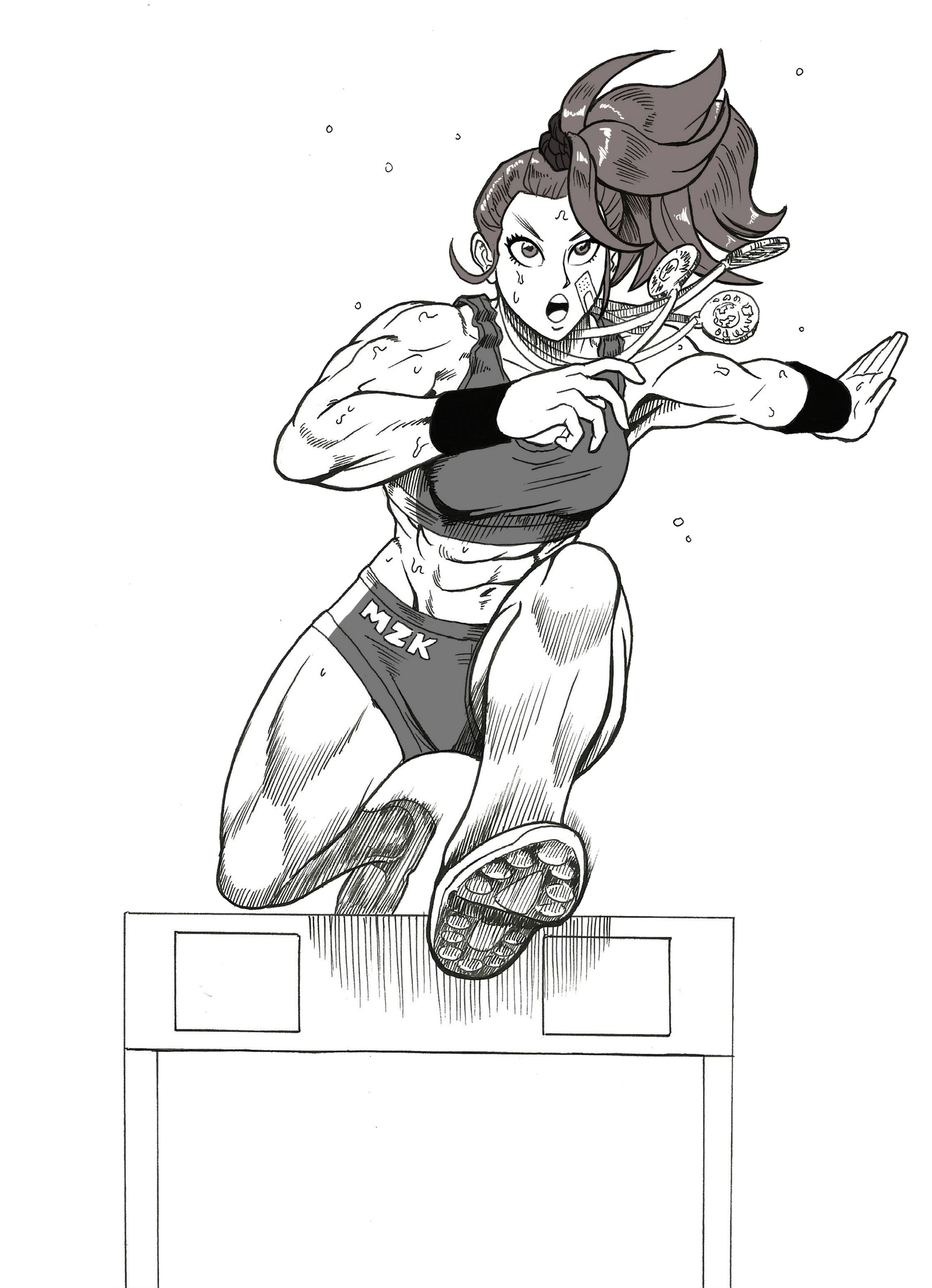 Captain mizuki - , Art, Strong girl, Captain mizuki, Onepunchman, Anime, Anime art, Sports girls, Longpost