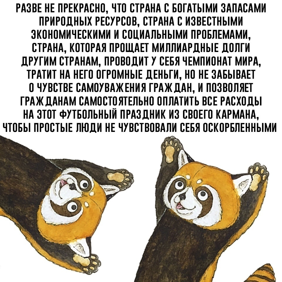 О наболевшем
 - Чемпионат мира, Футбол, Панда, Пенсия, НДС, Налоги, Деньги, Длиннопост