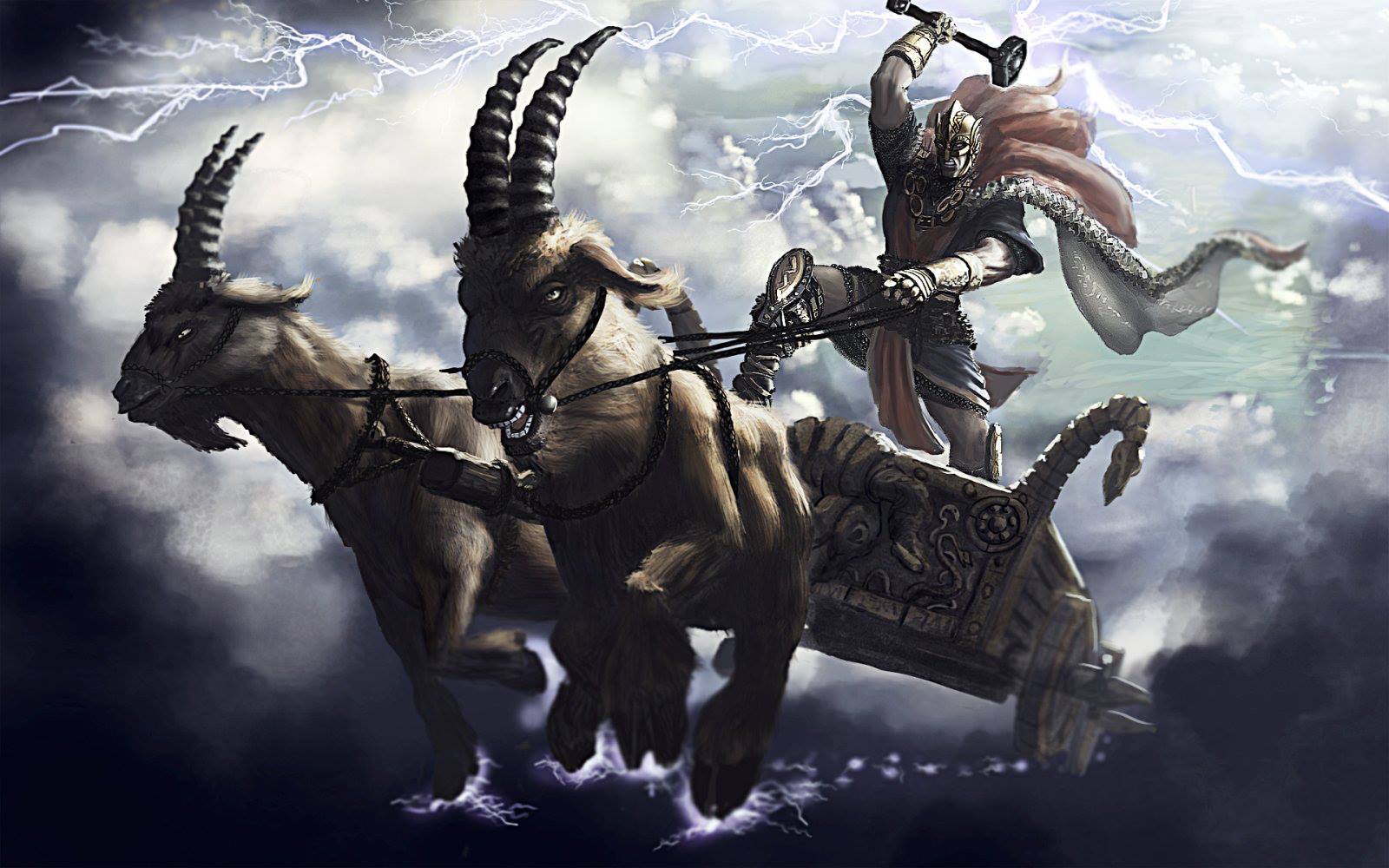 Thor: gloves, belt and goats in harness - Myths, Thor, Scandinavia, Longpost