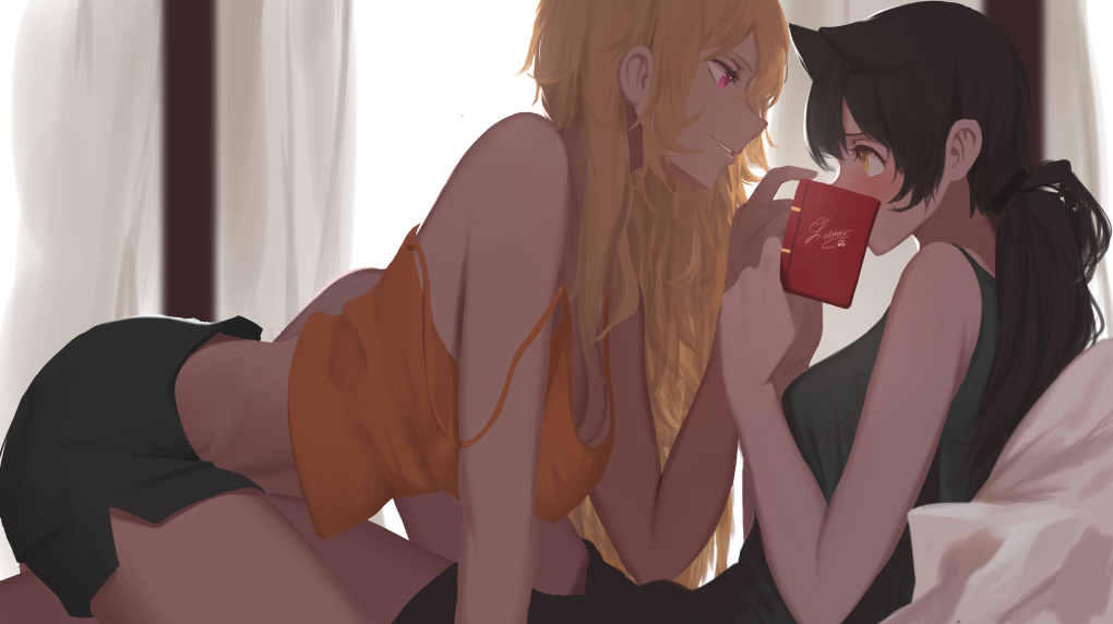 Cornered - DeviantArt, Арт, Рисунок, Anime Art, RWBY, Yang Xiao Long, Blake Belladonna, Dishwasher1910