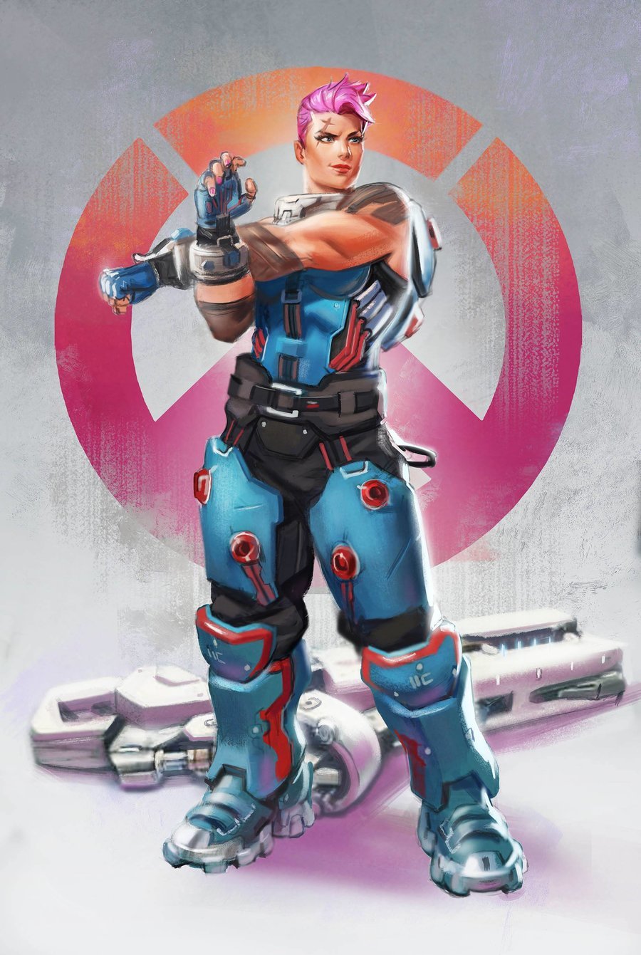 Уинстон и Заря by bigmac996 - Overwatch, Winston, Zarya, Арт, Bigmac996, Длиннопост