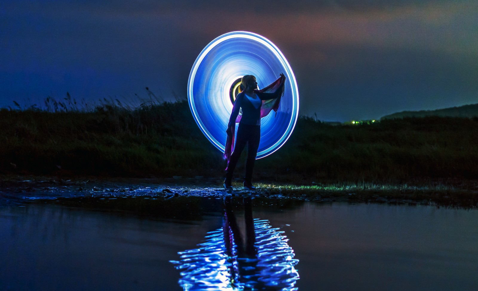 Light tube - My, Freezelight, Light, Long exposure, Longpost