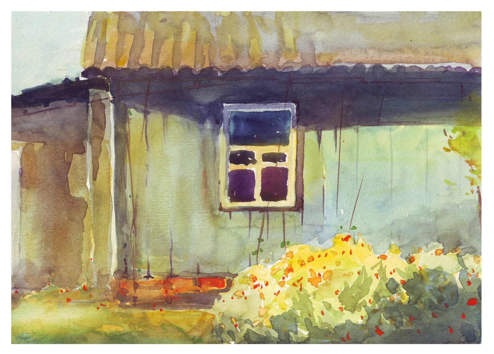 Etudes - My, Etude, Watercolor, Painting, Longpost, Drawing, House