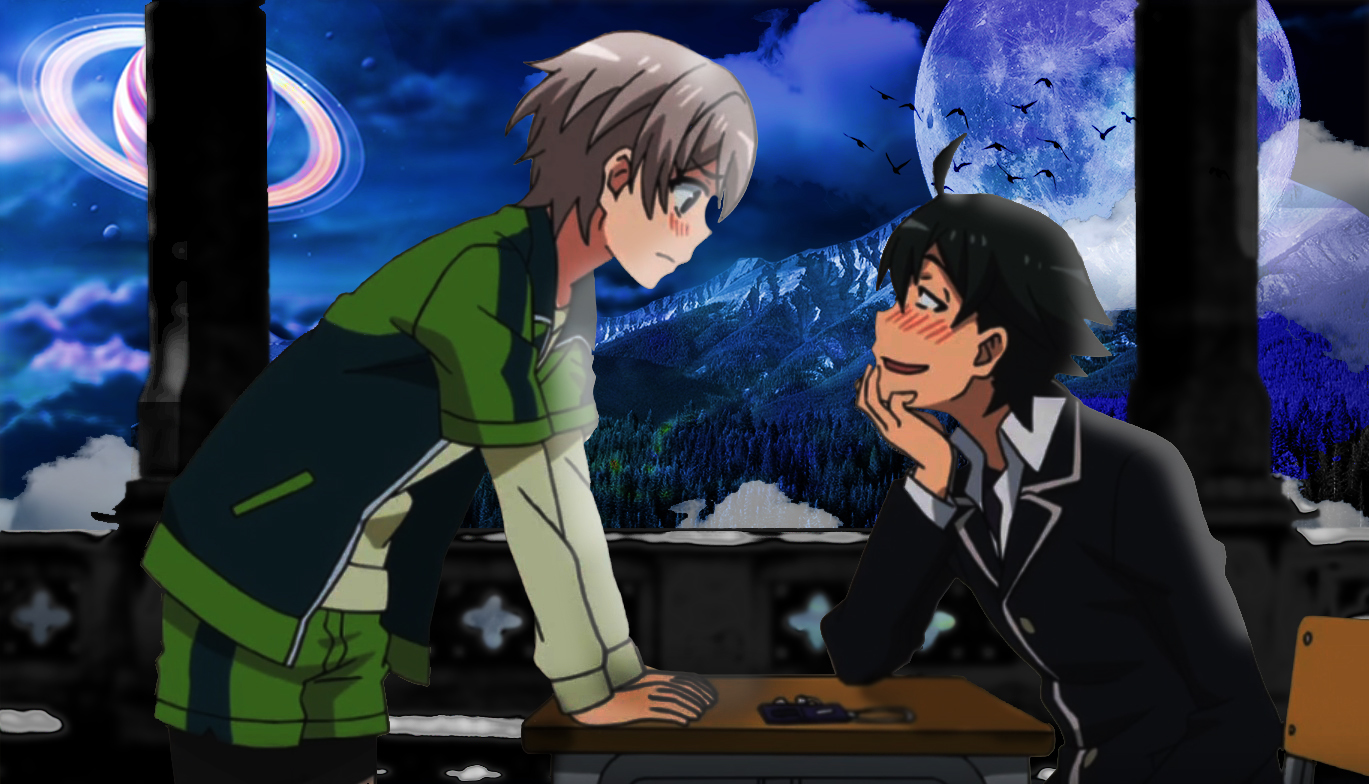 Saika Totsuka and Hachiman Hikigaya <3 - My, Anime, Anime art, , Photoshop, Collage, Hachiman Hikigaya