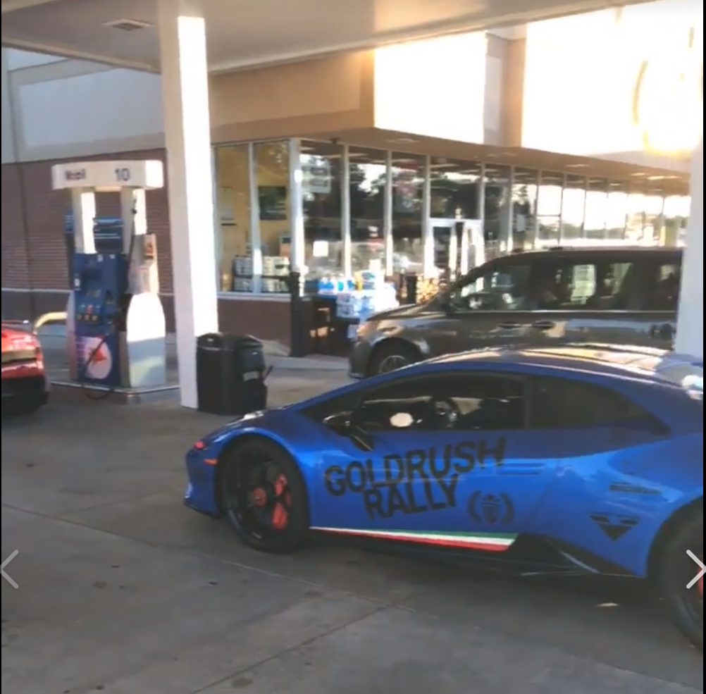 When you forgot to pull out the hose at the gas station - Lamborghini, Fire, USA, Refueling, Gas station, Longpost, Car