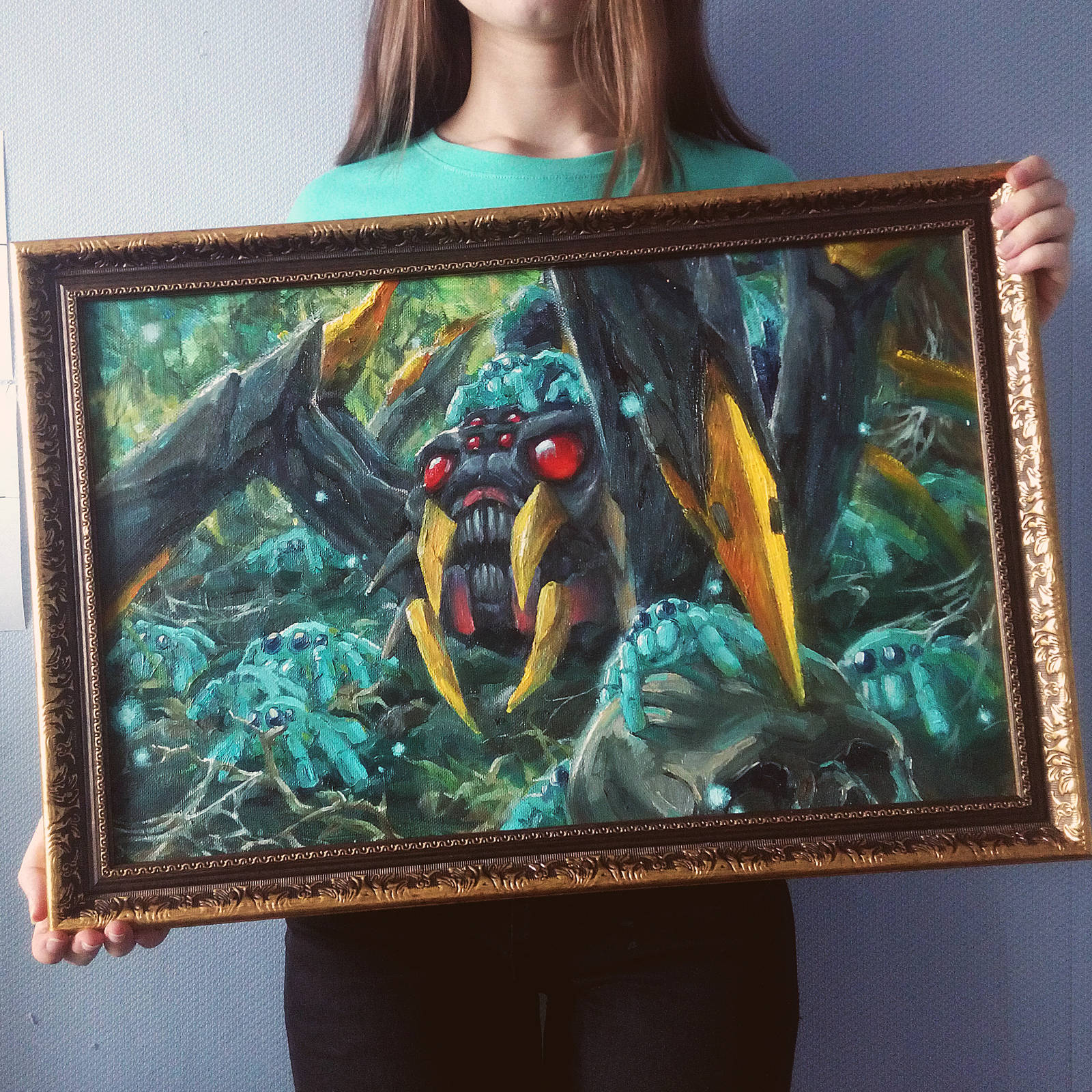 Broodmother. - My, Rna1ssnc, , Dota 2, Dota 2 Art, Painting, Oil painting, Spider, Painting