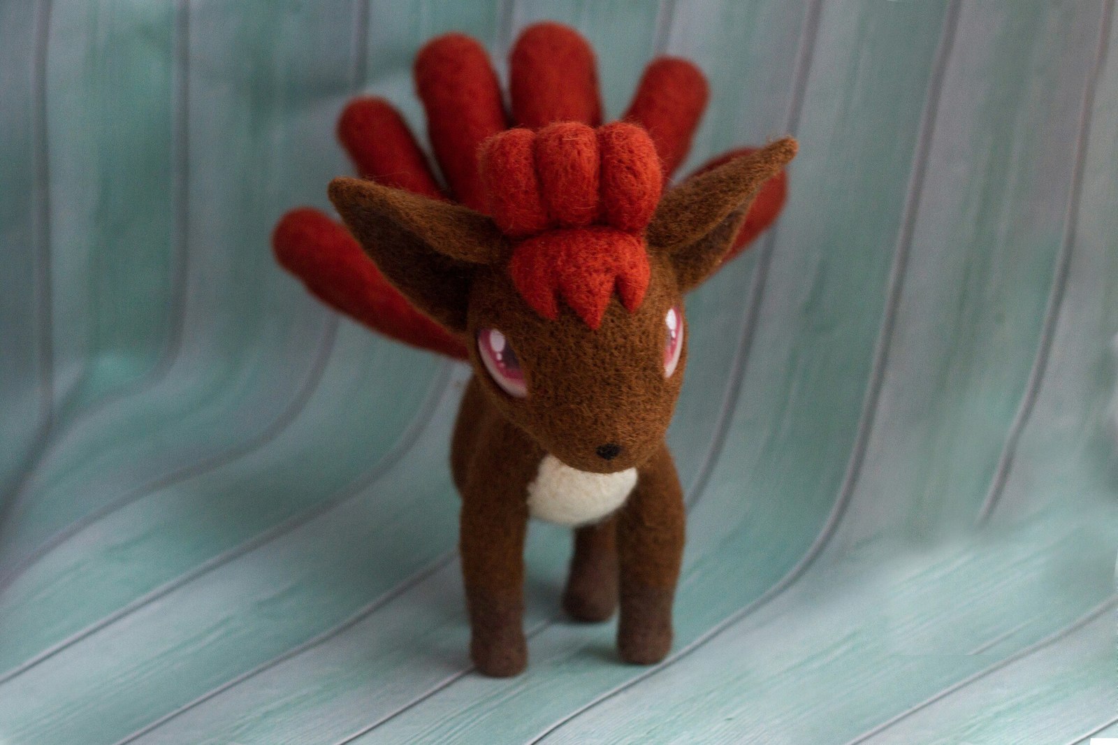 Vulpix wool - My, Needlework without process, Longpost, Dry felting, Pokemon