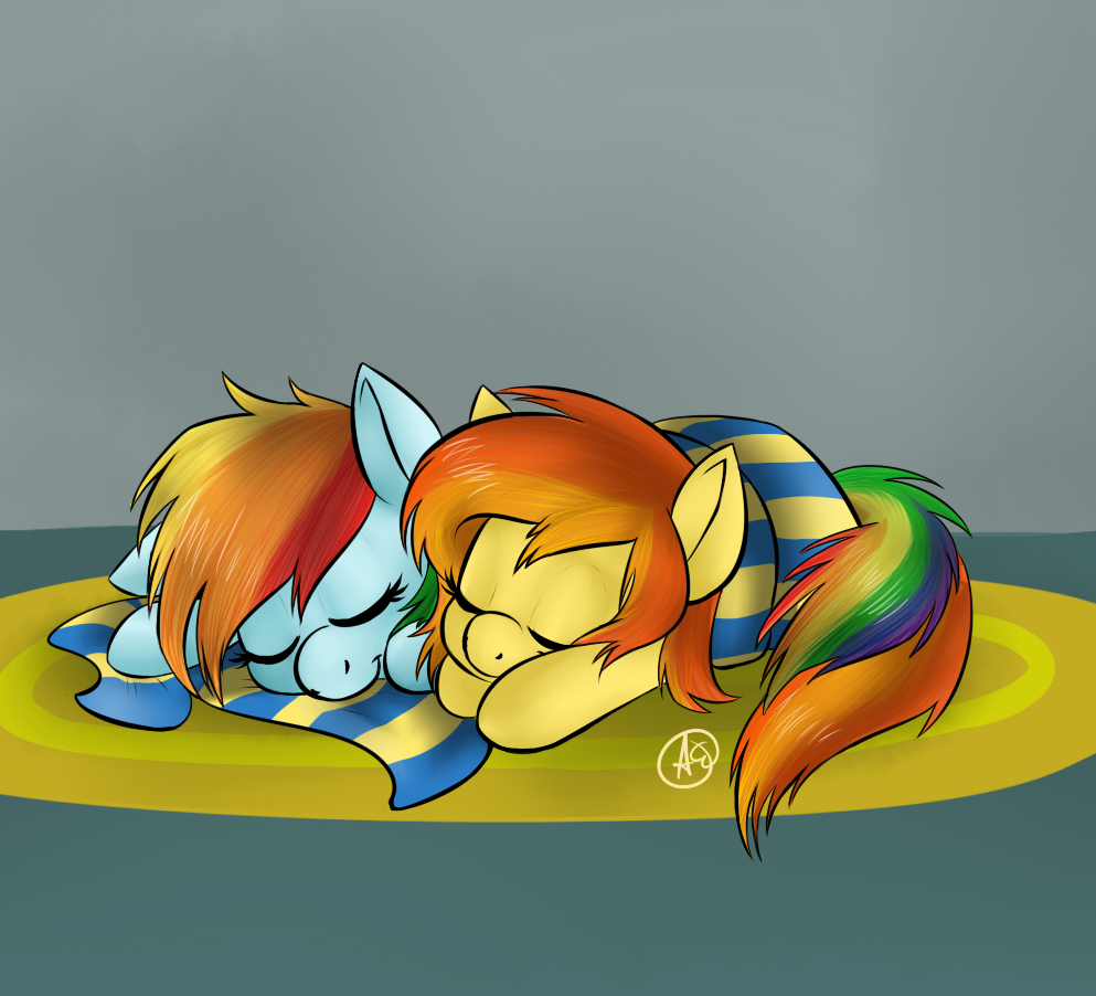 Nap time :3 - Rainbow dash, Spitfire, PonyArt, My little pony, Spittfireart