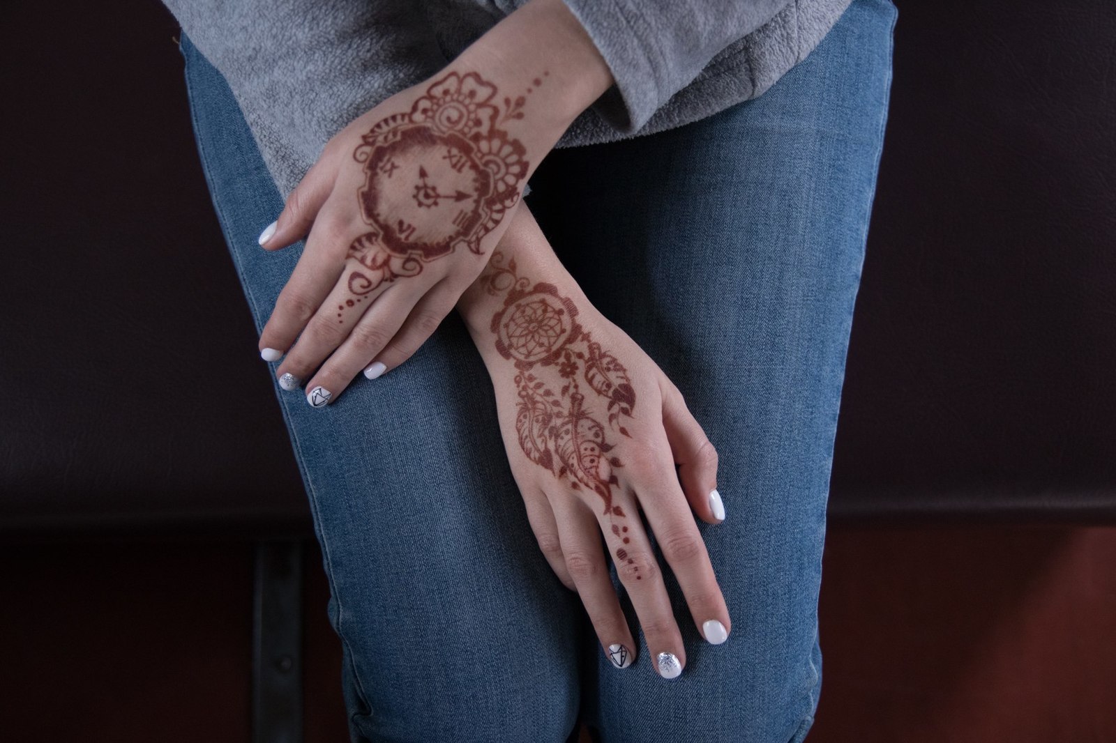 mechanical mehendi - My, Mehendi, Drawing, Steampunk, Clock, Painting, Arms, Tattoo, Dreamcatcher, Longpost