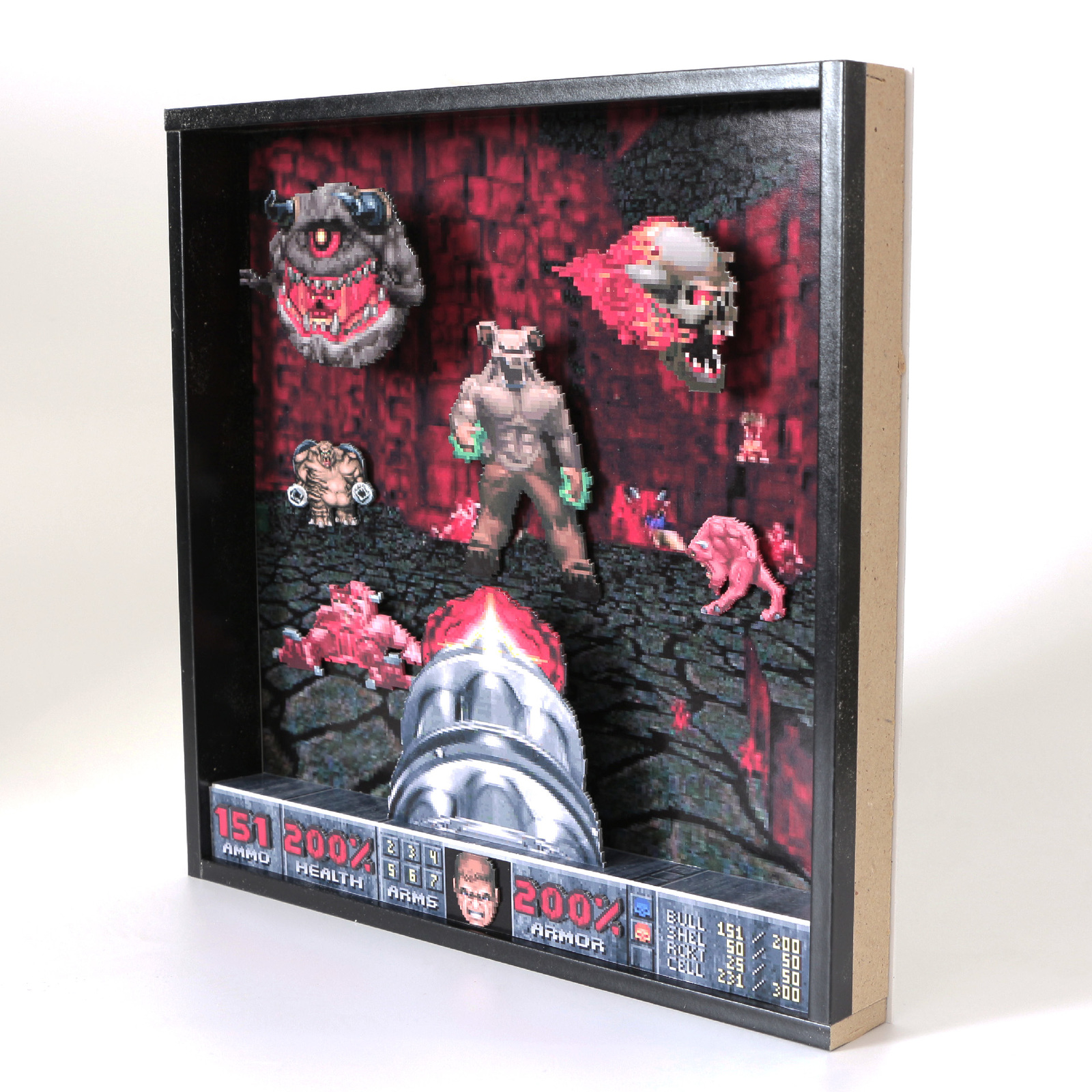 Doom diorama - My, Diorama, Games, Doom, Nostalgia, With your own hands, Longpost