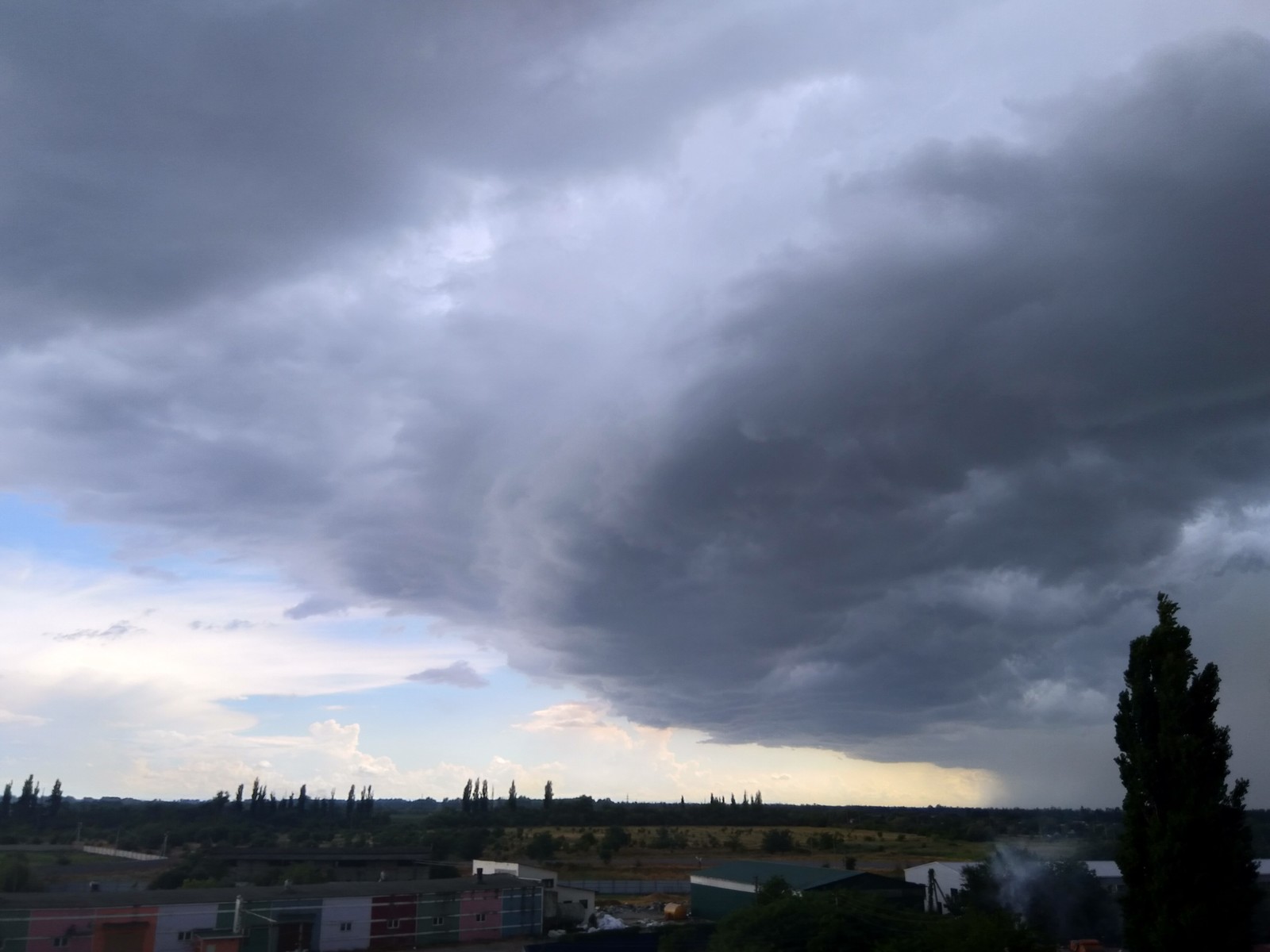 Thunder front - My, Thunderstorm, Photo on sneaker, Dinskaya, Longpost