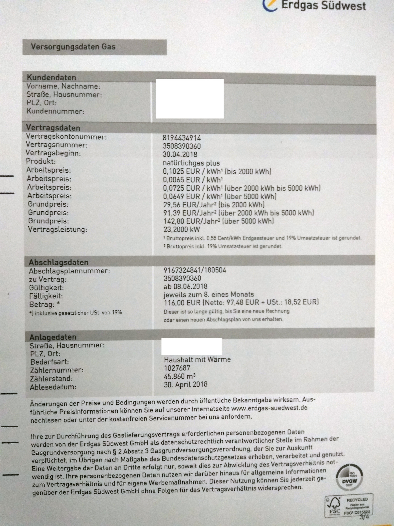 The rent of one old German house - My, Germany, Rental of property, Gas, Water, Electricity, Garbage, Longpost