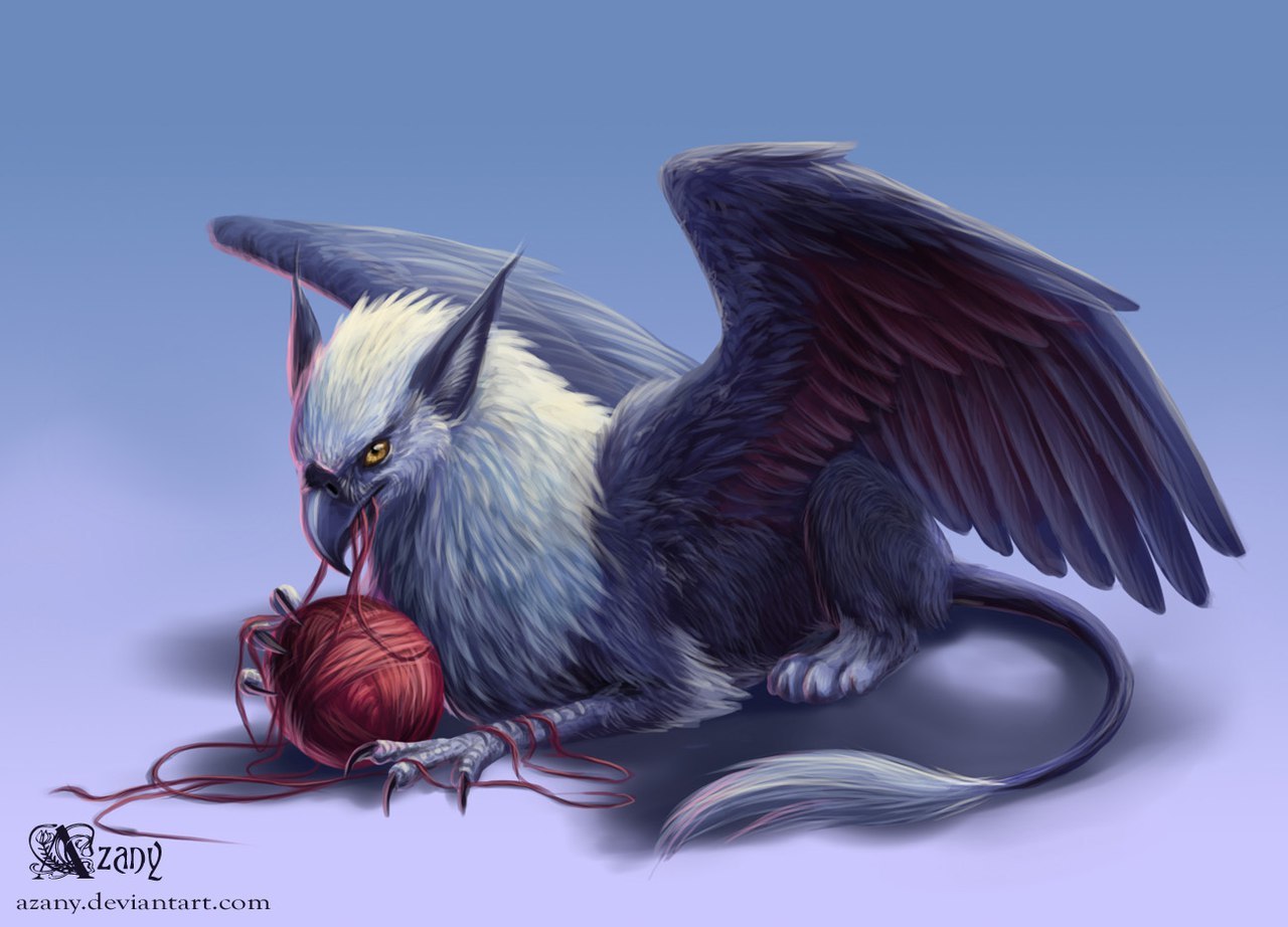 Home Griffin - Furry, Art, Azany Art, Griffin