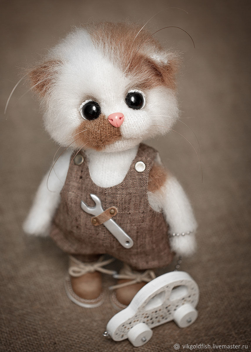 Little auto mechanic. - My, Needlework, Needlework without process, Knitted toys, Longpost, Needlemen