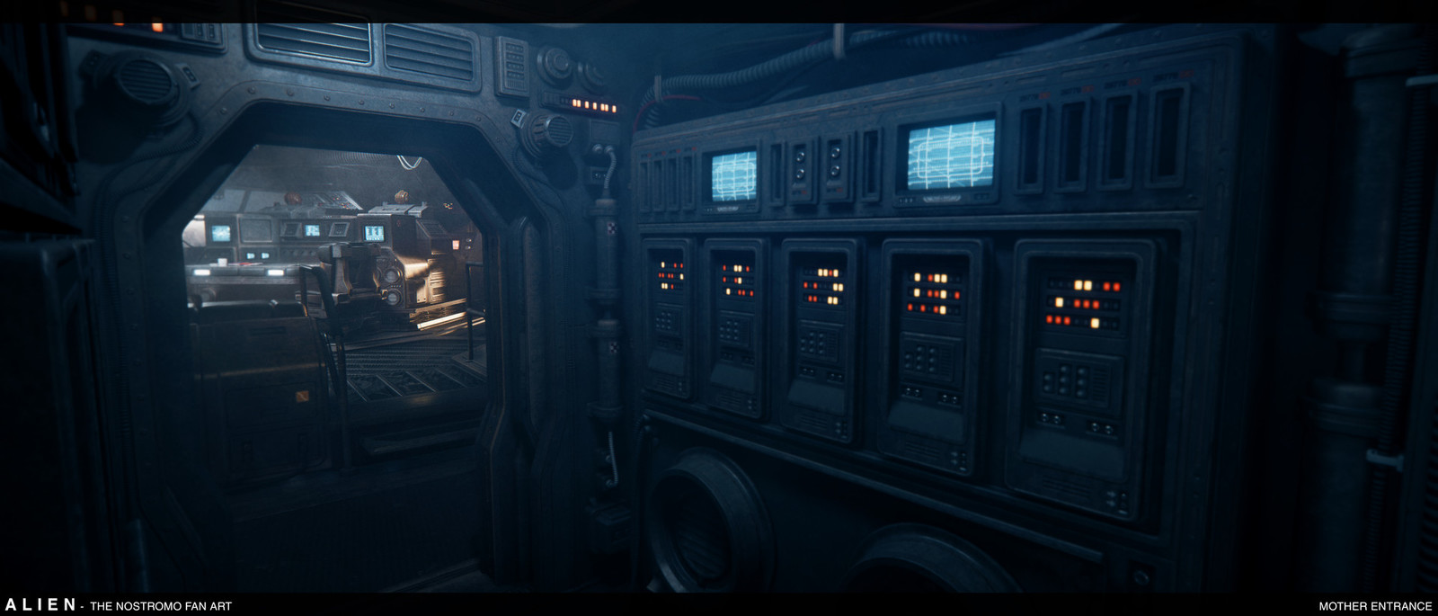 ALIEN The Nostromo Fan Art - Длиннопост, Чужой, Вселенная Чужих, Ностромо, 3D, Видео