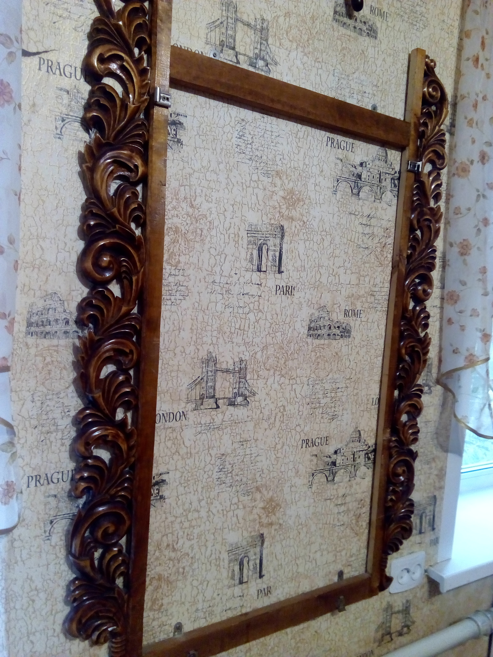 mirror frame - My, Frame, Mirror, Hobby, With your own hands, Wood carving, Longpost