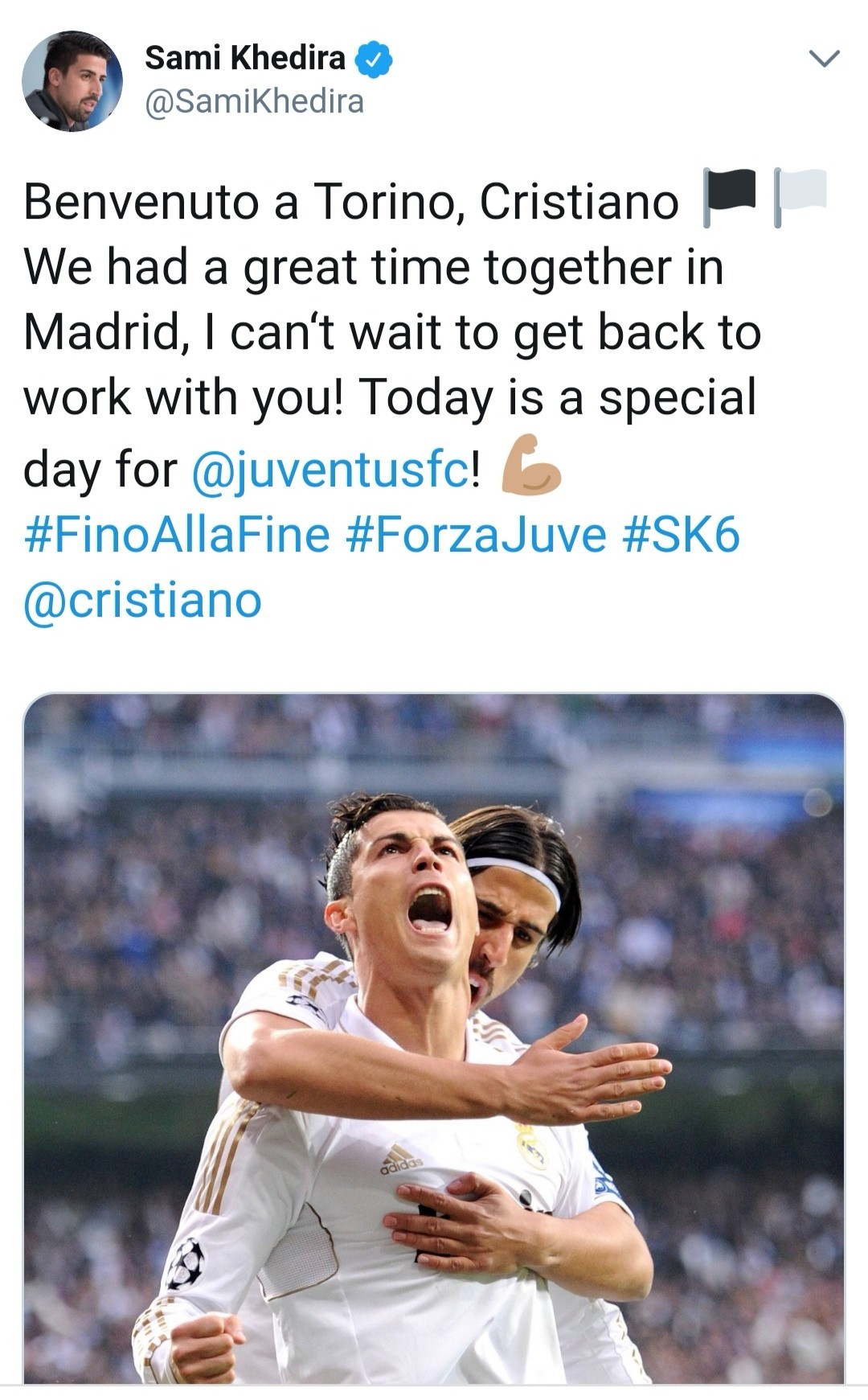 Sami Khedira on Ronaldo's move to Juventus - Football, Cristiano Ronaldo, Juventus