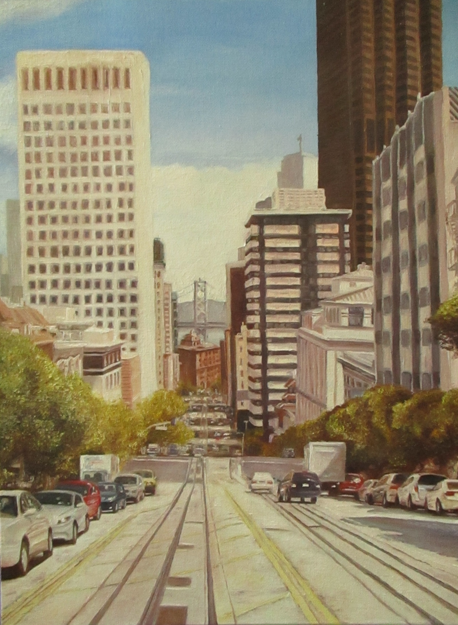 San Francisco - My, San Francisco, The street, Town, Skyscraper, Butter, Canvas, Painting, Oil painting