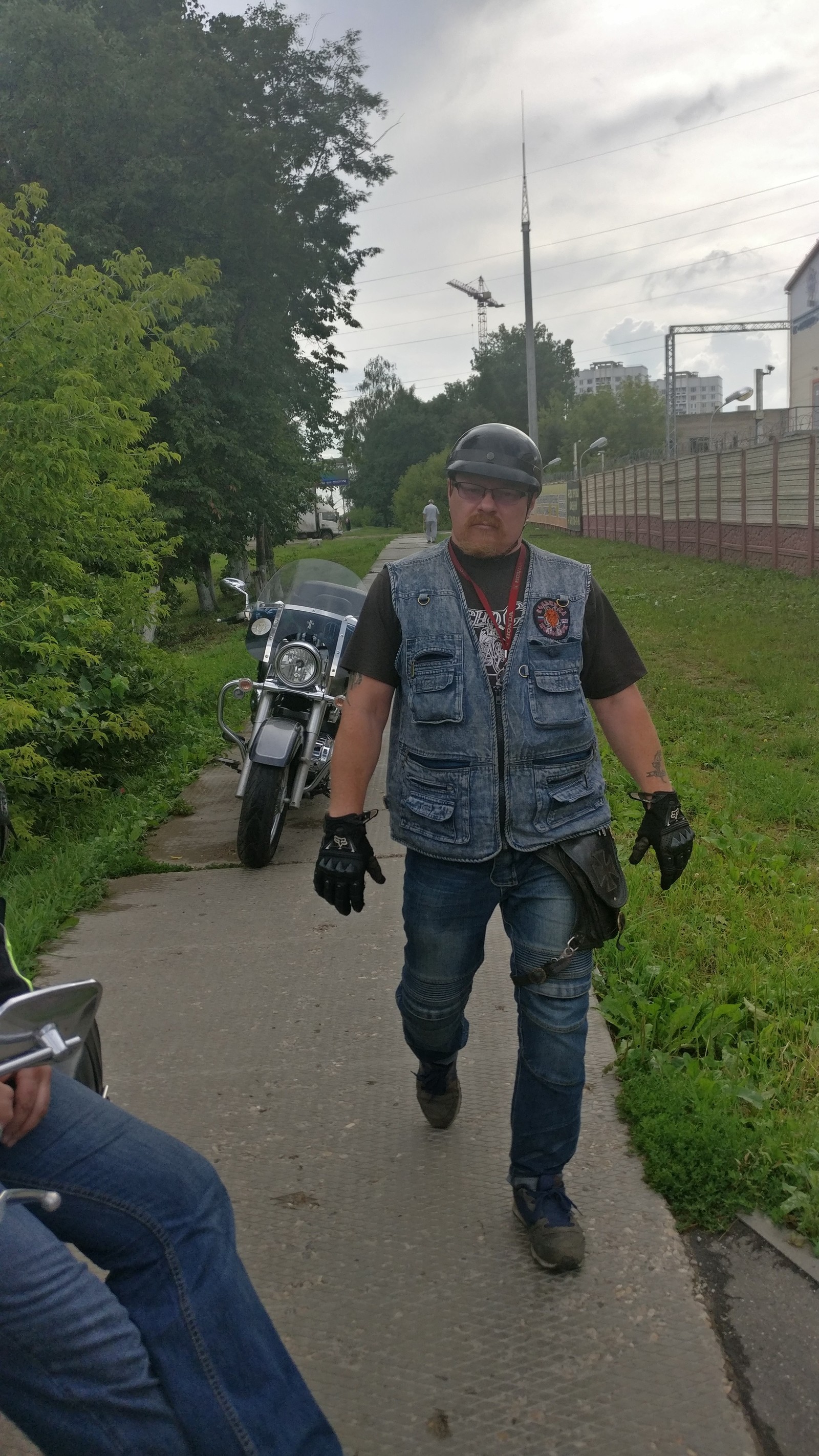 Motorcyclists - My, Motorcycles, Sidewalk, Volnica, Podolsk, Cattle, Longpost, Negative, Moto