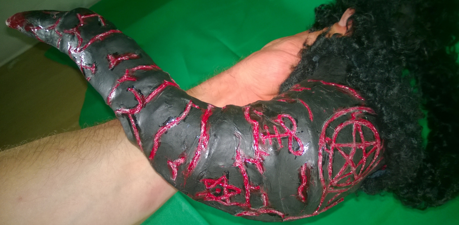 Horns of the King of Hell - My, Needlework without process, Horns, , Photo on sneaker, Longpost