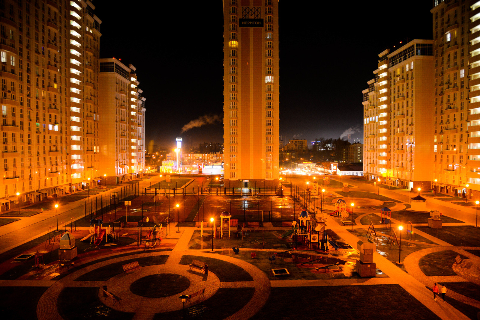 Night light - My, Town, Night, Krasnodar, City center, 