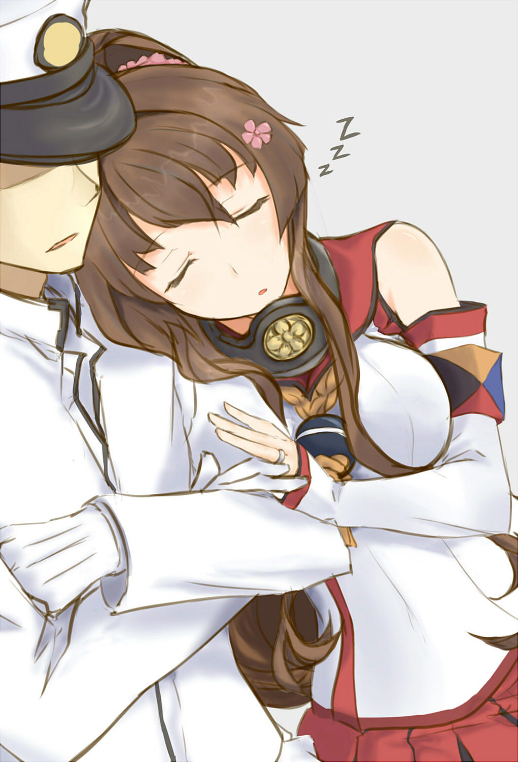 Admiral and Yamato (Artist: Pallad) - Kantai collection, Anime, Anime art, Admiral, Yamato, Pallad