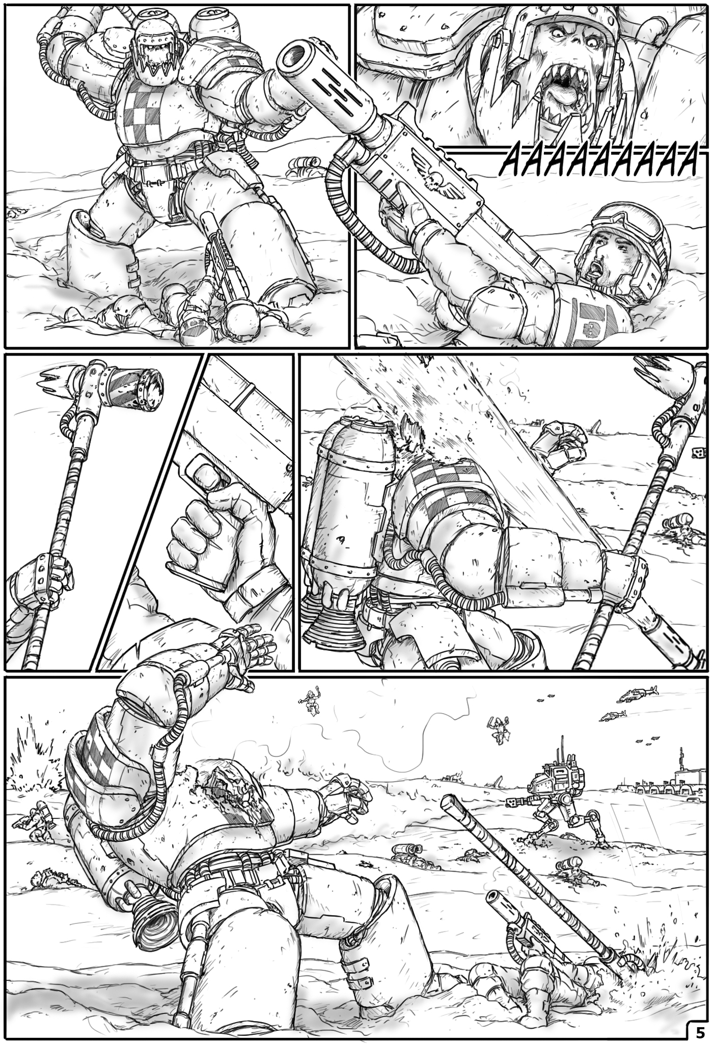 Commissar Ravel: Heart of Darkness. Issue #39 (by Gray-Skull) - My, Warhammer 40k, Gray-skull, Commissioner Rivel, Imperial guard, Orcs, Comics, Art, Images, Longpost