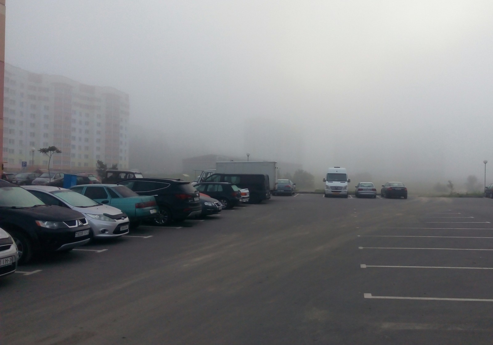 My dear city... - My, Mozyr, Morning, Fog, Silence, No people, Republic of Belarus, Longpost