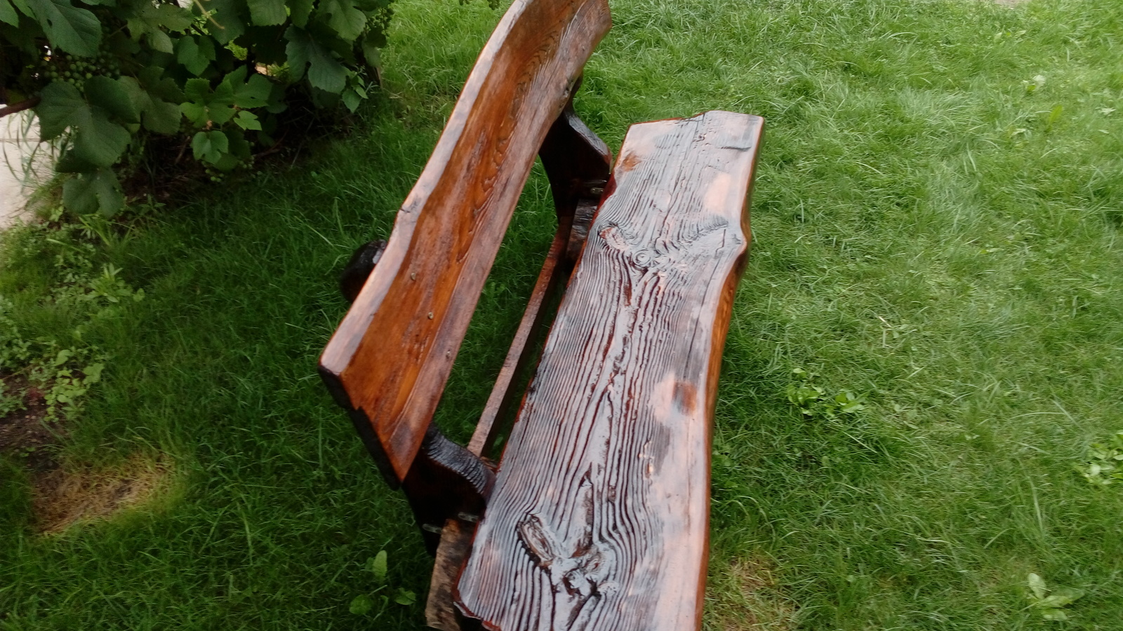 Bench for a smoke break. - My, Woodworking, Hobby, Brushing, Garden furniture, Benches, With your own hands, Longpost